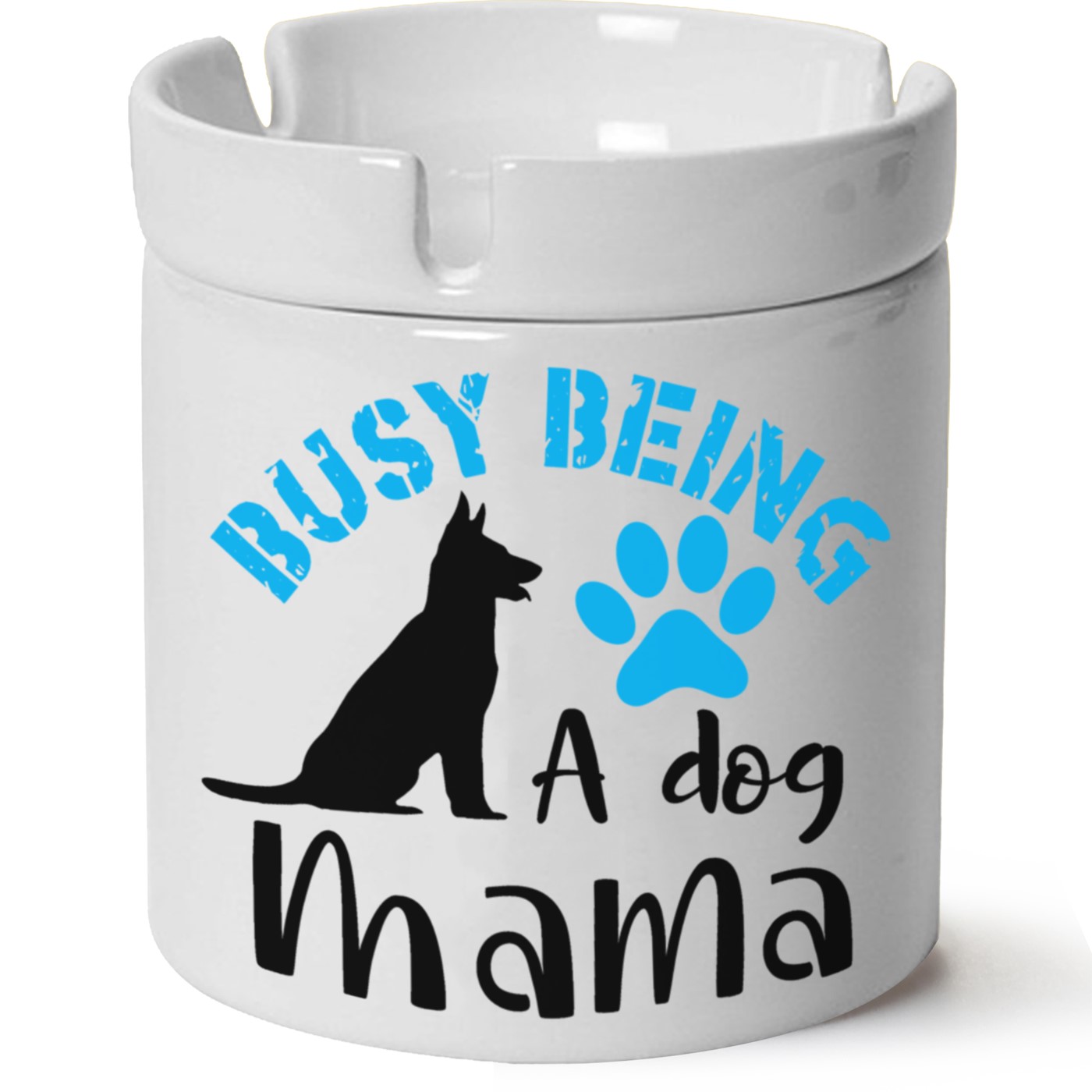 Köpek Baskılı Porselen At Söndür Küllük