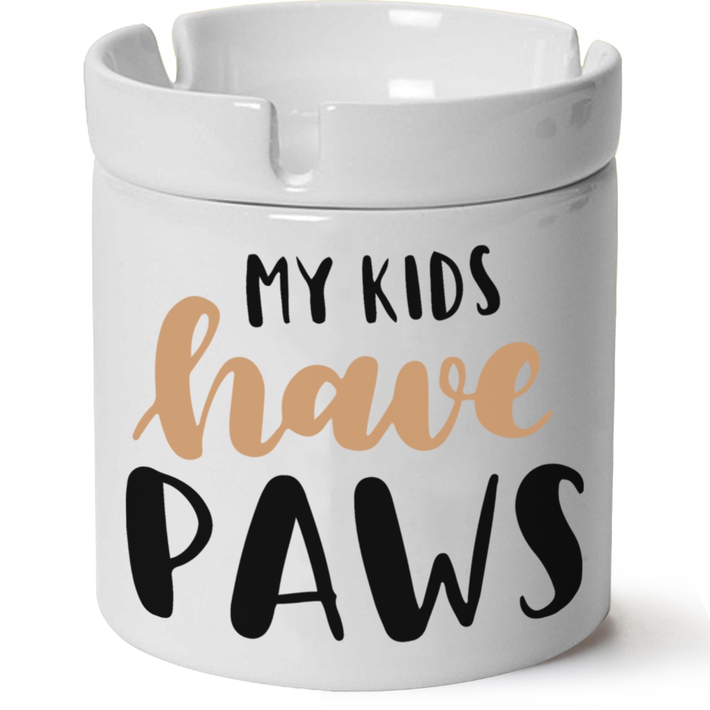 Köpek Baskılı Porselen At Söndür Küllük