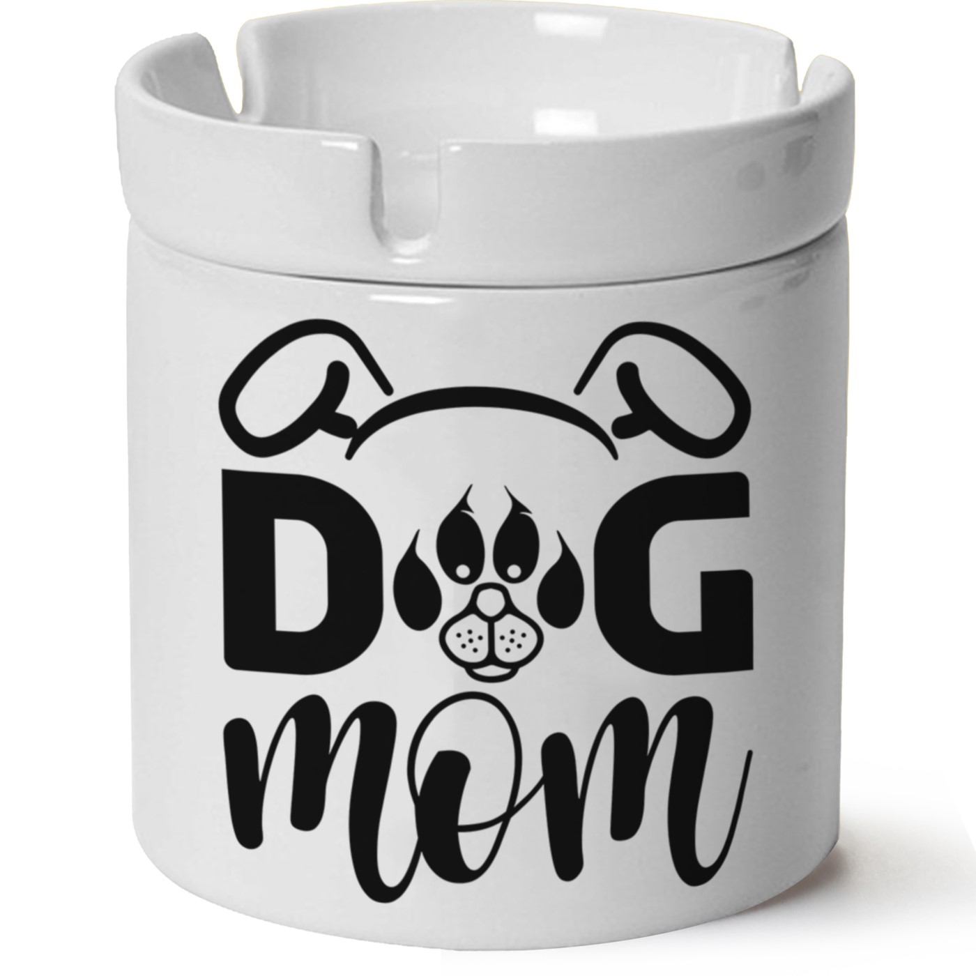 Köpek Baskılı Porselen At Söndür Küllük