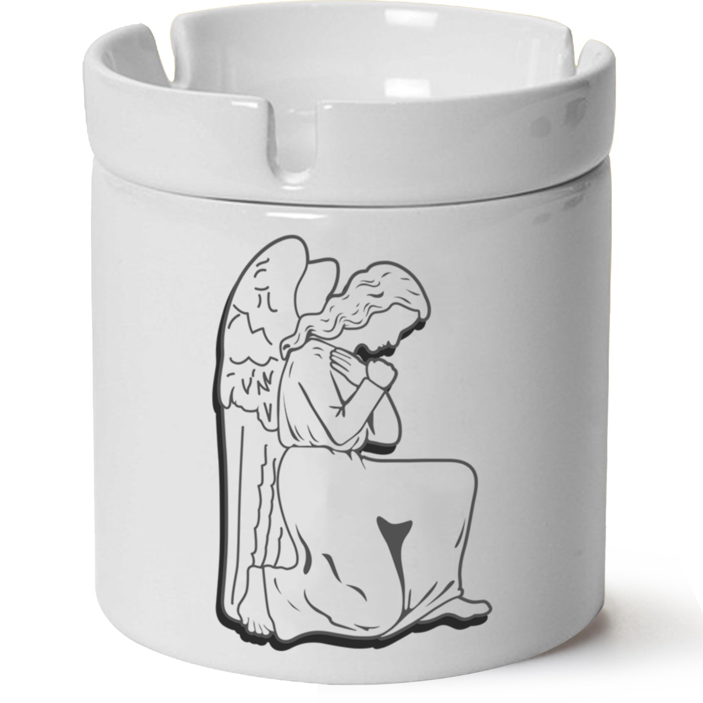 Melek Kadın Baskılı Porselen At Söndür Küllük