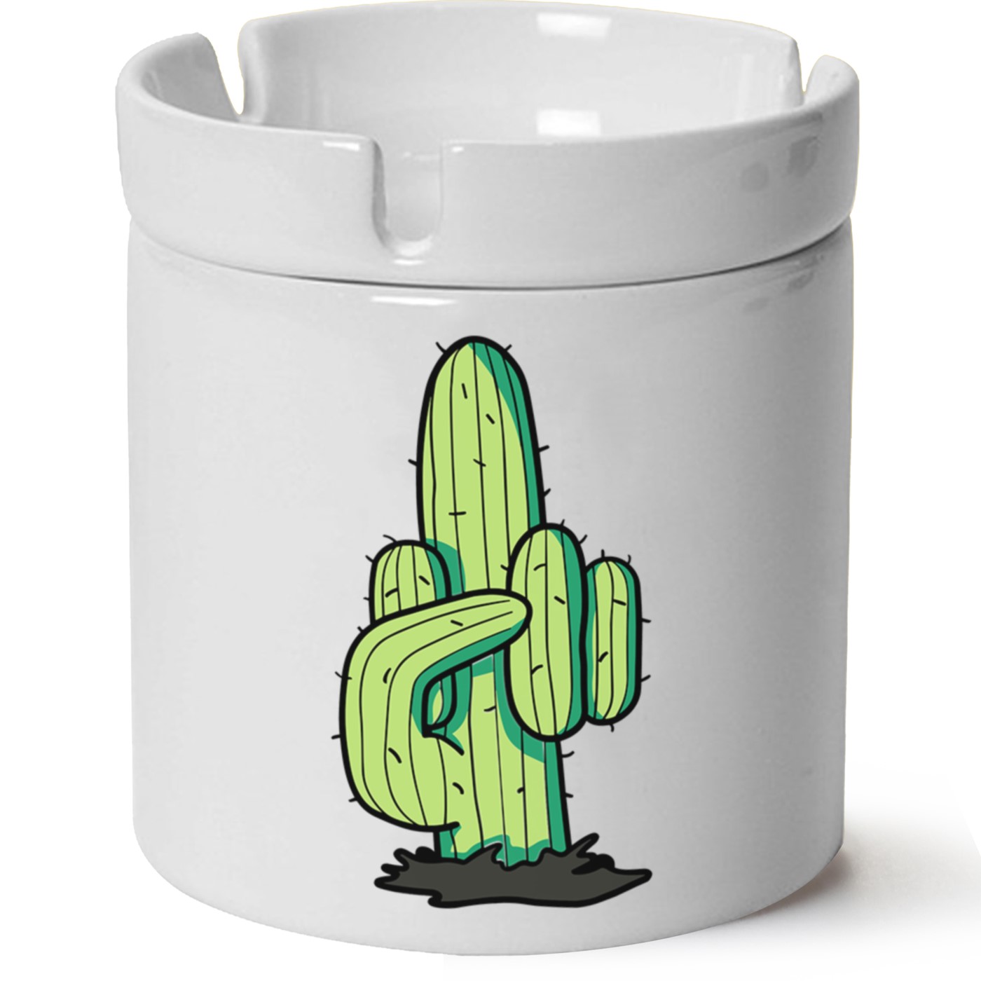 Fcktus  Baskılı Porselen At Söndür Küllük