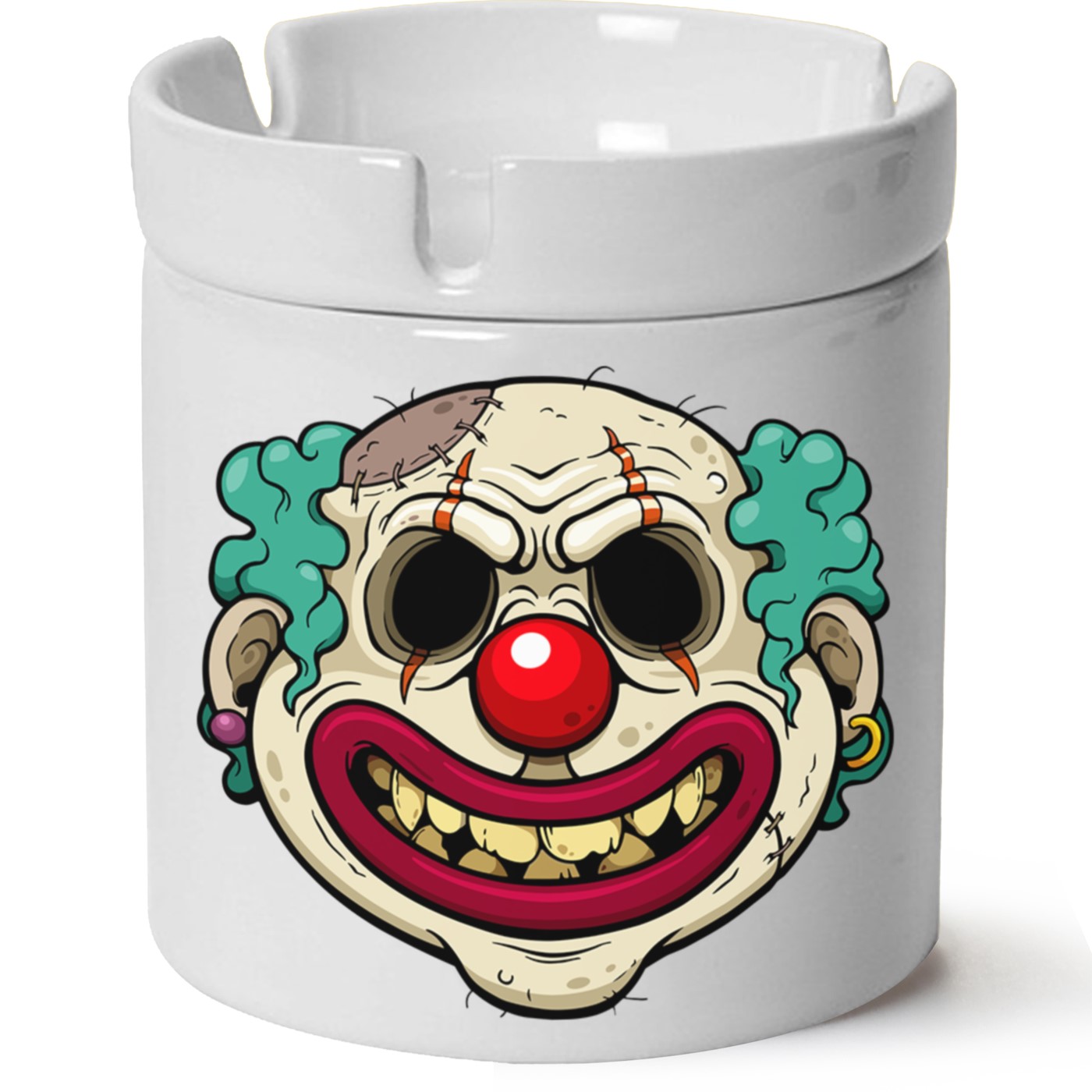 Çirkin Palyanço Baskılı Porselen At Söndür Küllük