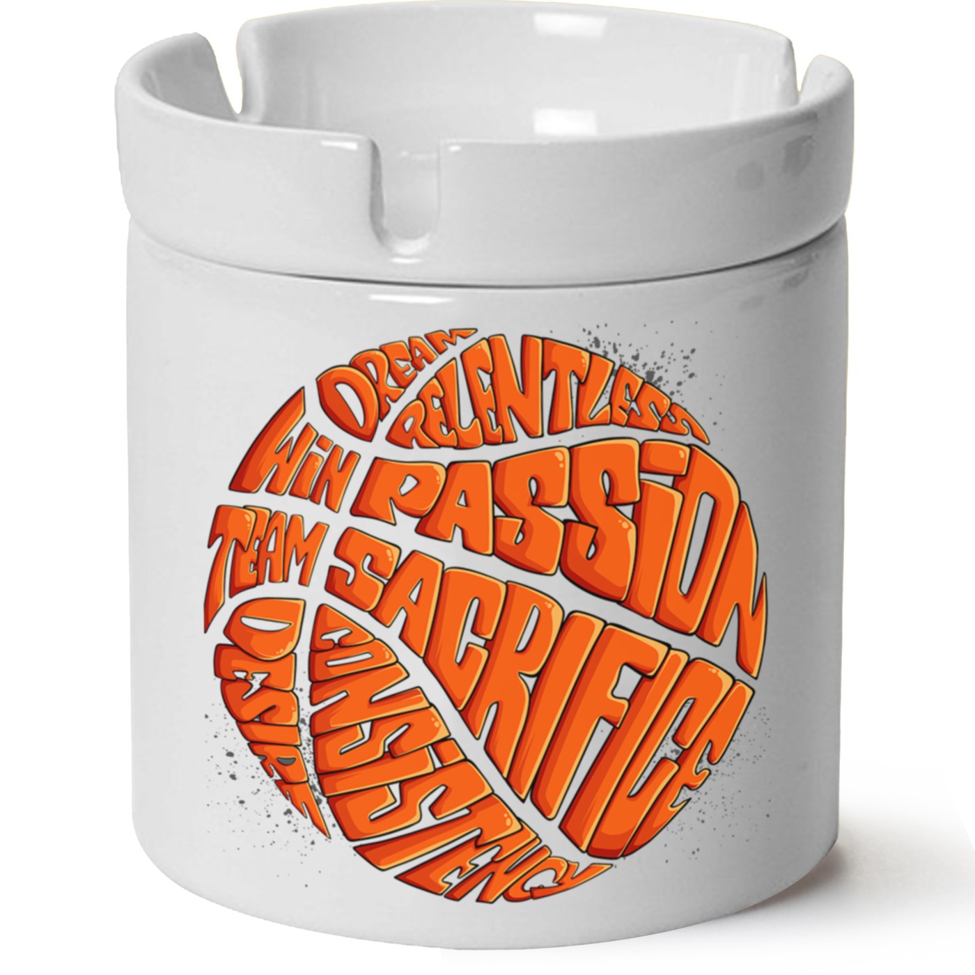 Win Passion Baskılı Porselen At Söndür Küllük