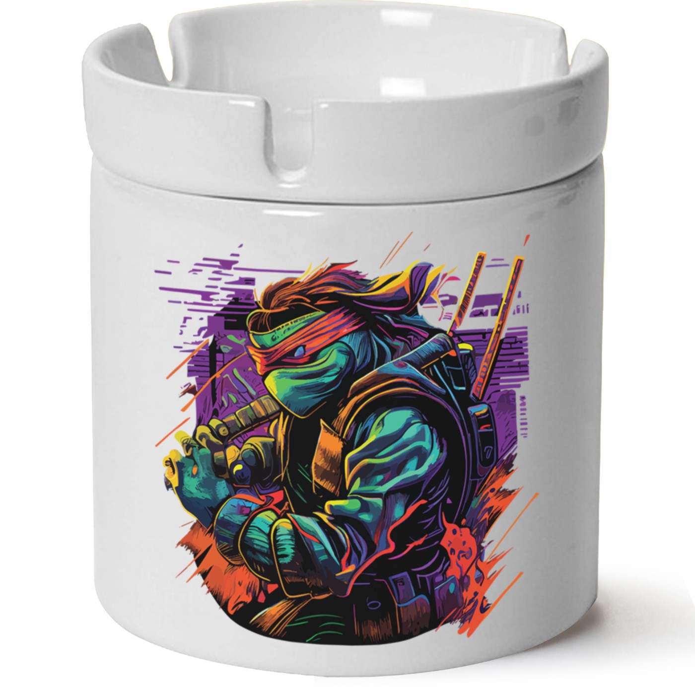 Ninja Kaplumbağa Baskılı Porselen At Söndür Küllük