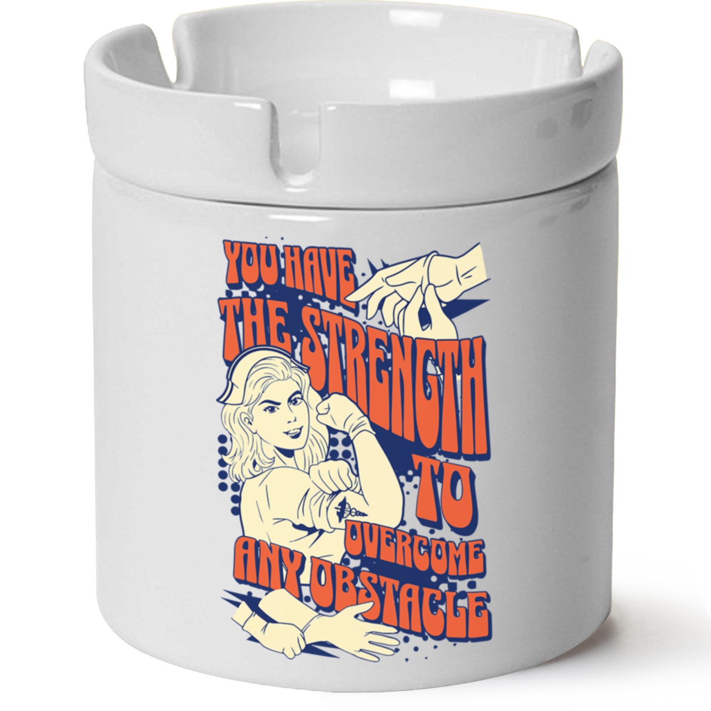 You Have The Strength Baskılı Porselen At Söndür Küllük