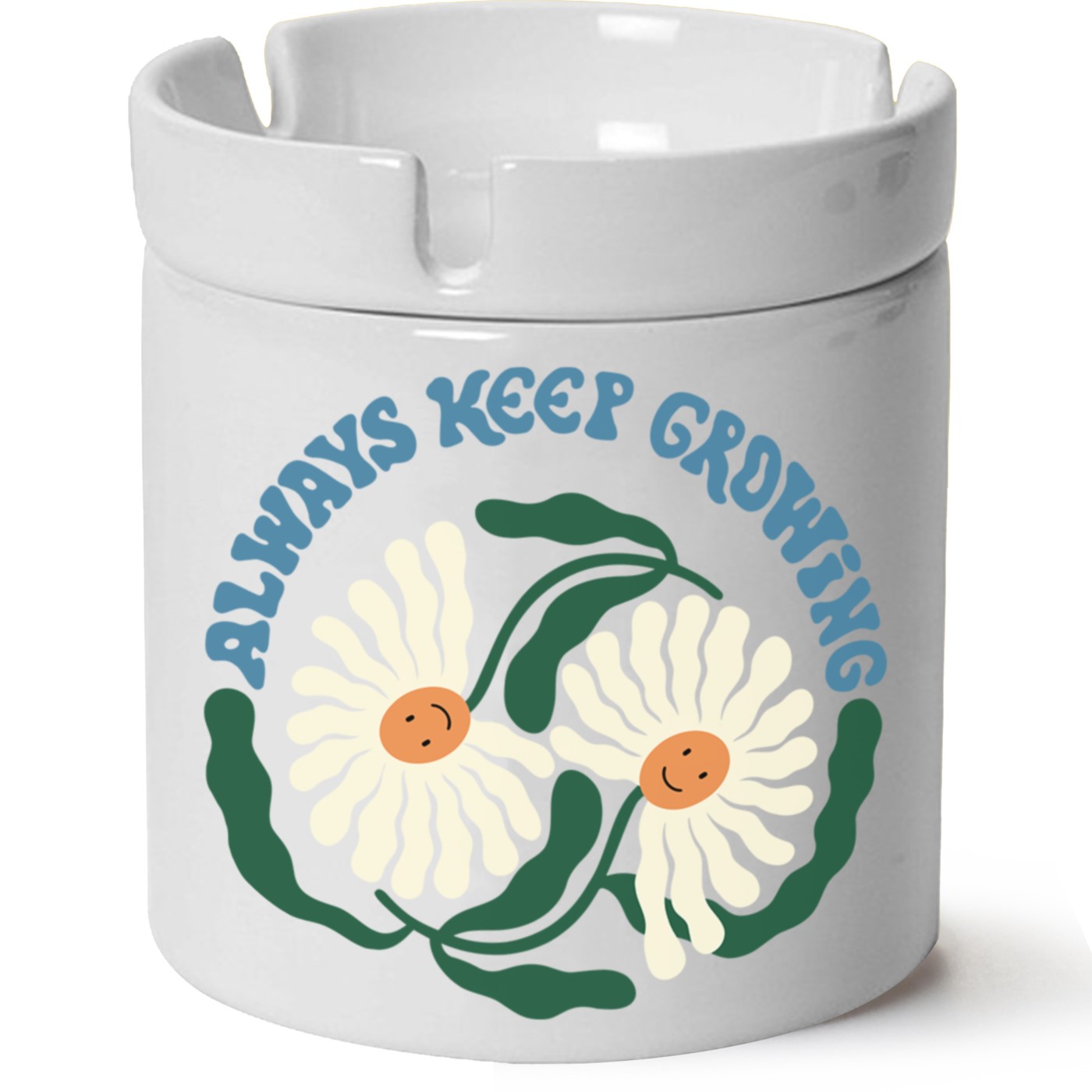 Always Keep Growing Baskılı Porselen At Söndür Küllük