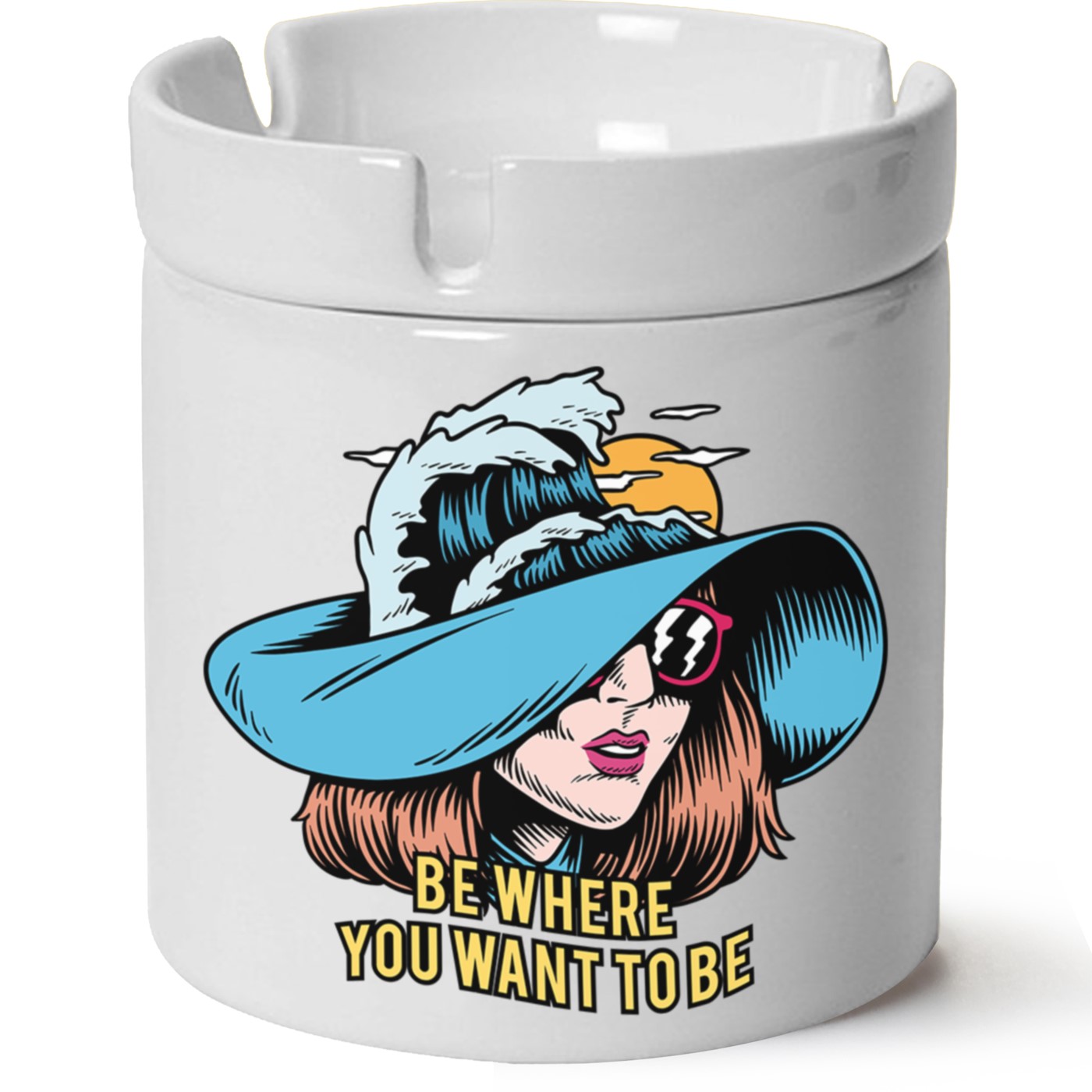 Be Where You Want To Be Baskılı Porselen At Söndür Küllük