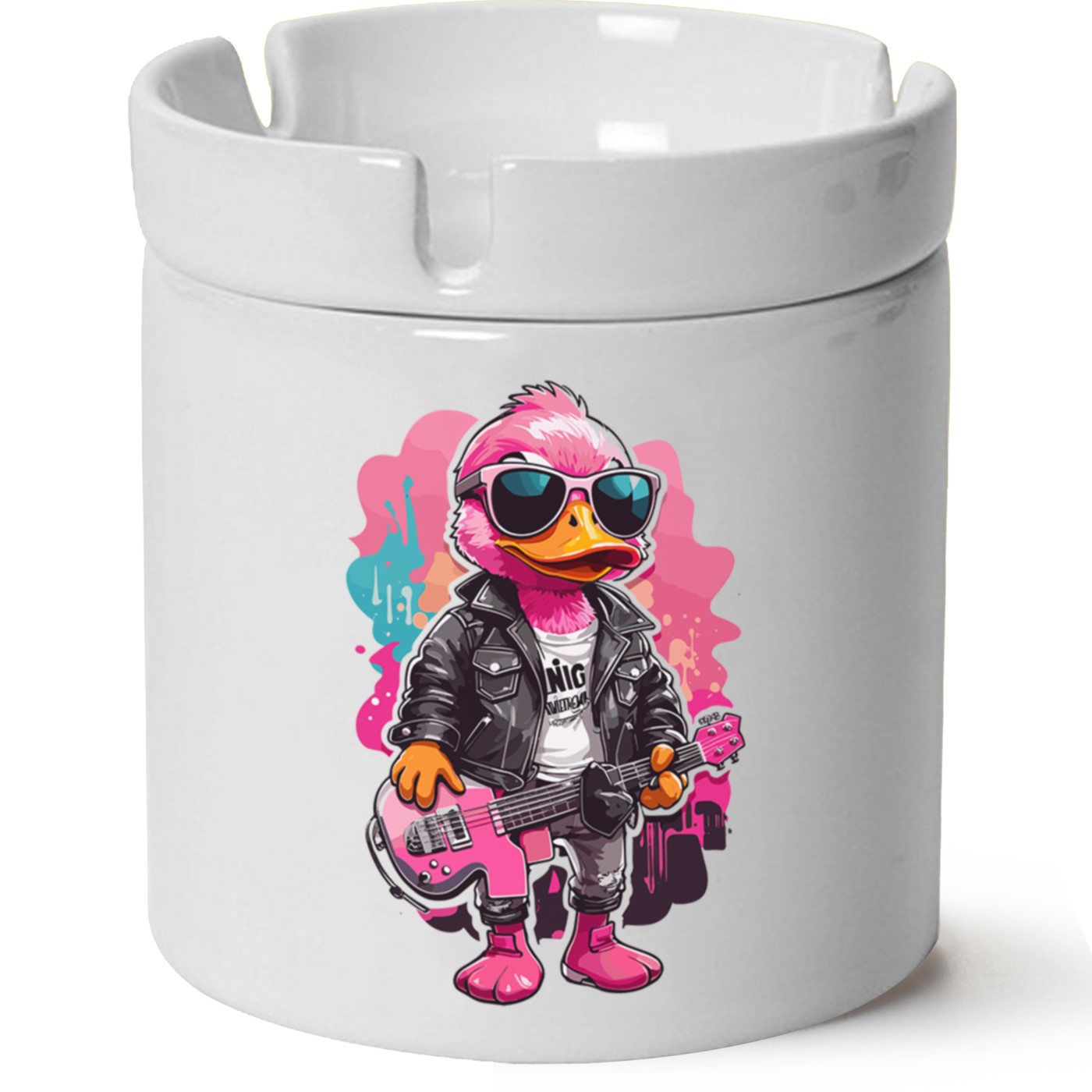 Duck  Baskılı Porselen At Söndür Küllük