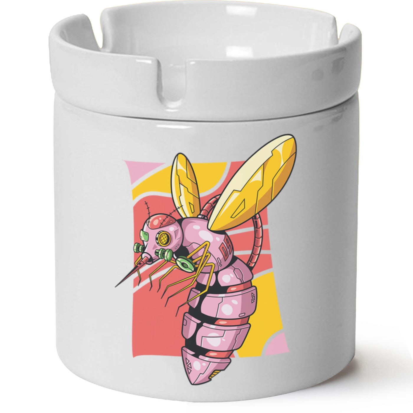 Serseri Arı Baskılı Porselen At Söndür Küllük