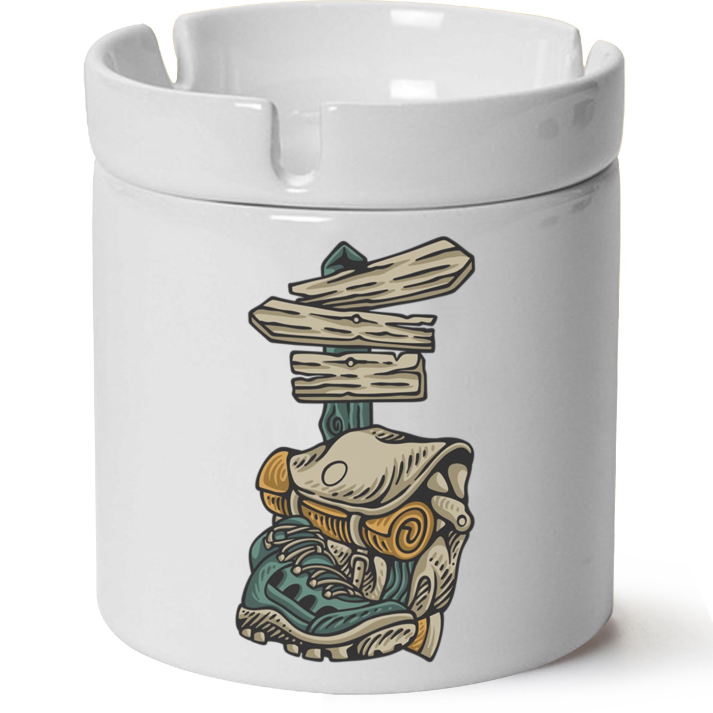 Macera-Doğa Baskılı Porselen At Söndür Küllük