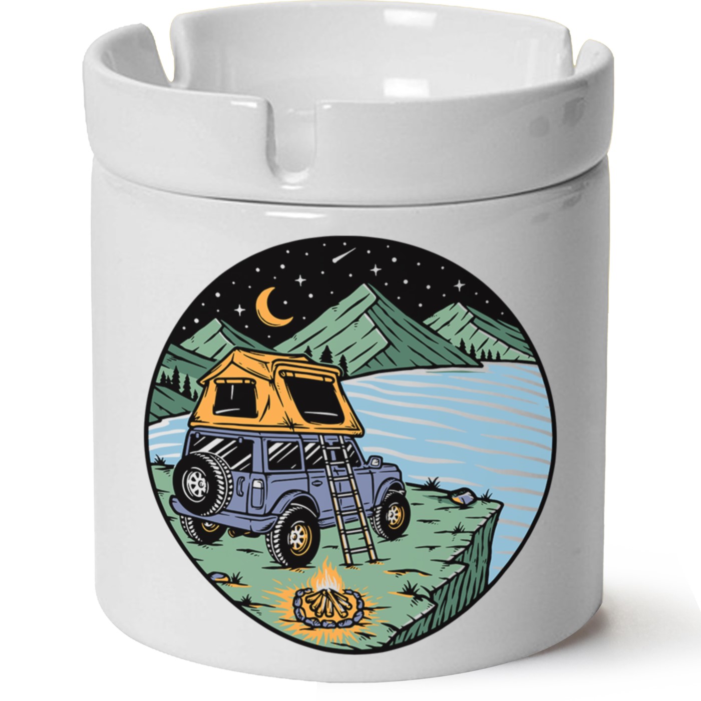 Macera-Doğa Baskılı Porselen At Söndür Küllük