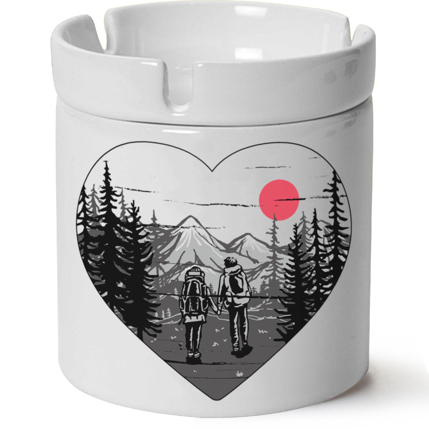 Macera-Doğa Baskılı Porselen At Söndür Küllük