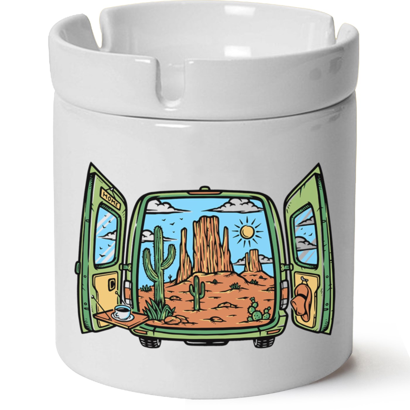 Macera-Doğa Baskılı Porselen At Söndür Küllük