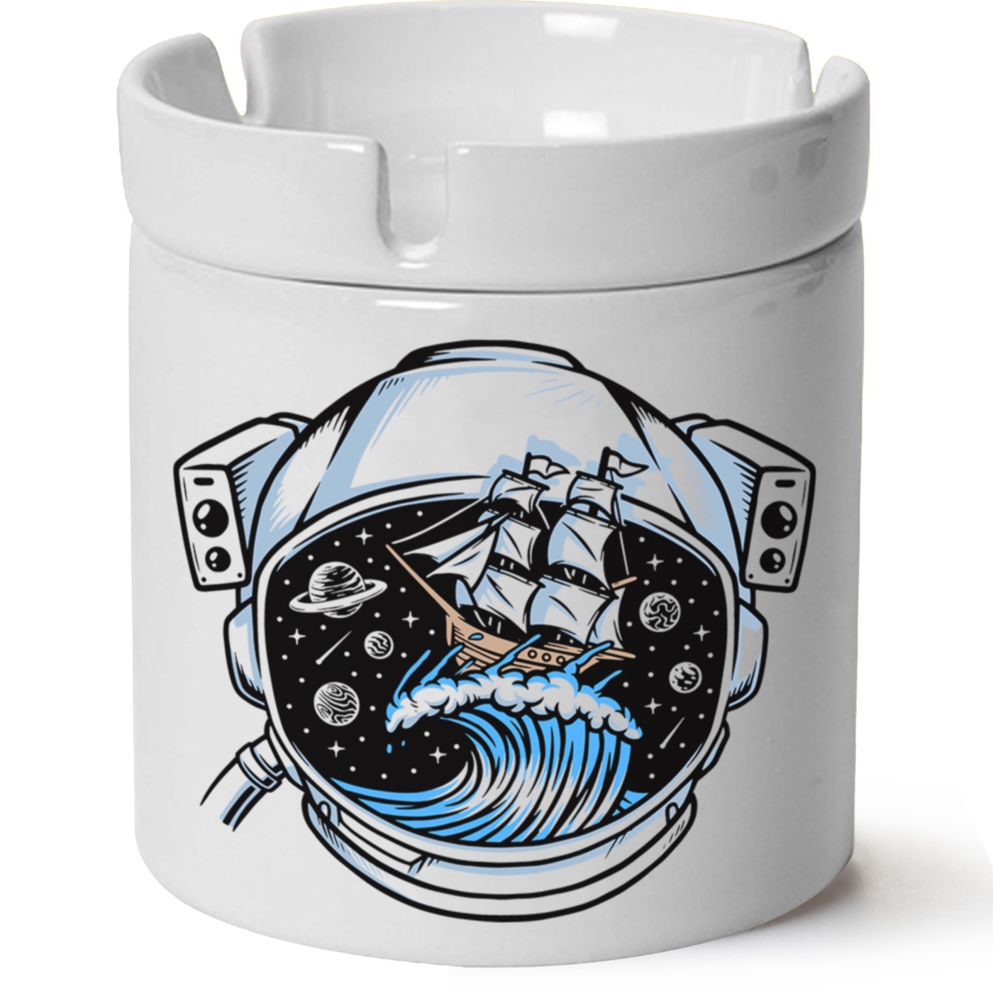 Macera-Doğa Baskılı Porselen At Söndür Küllük