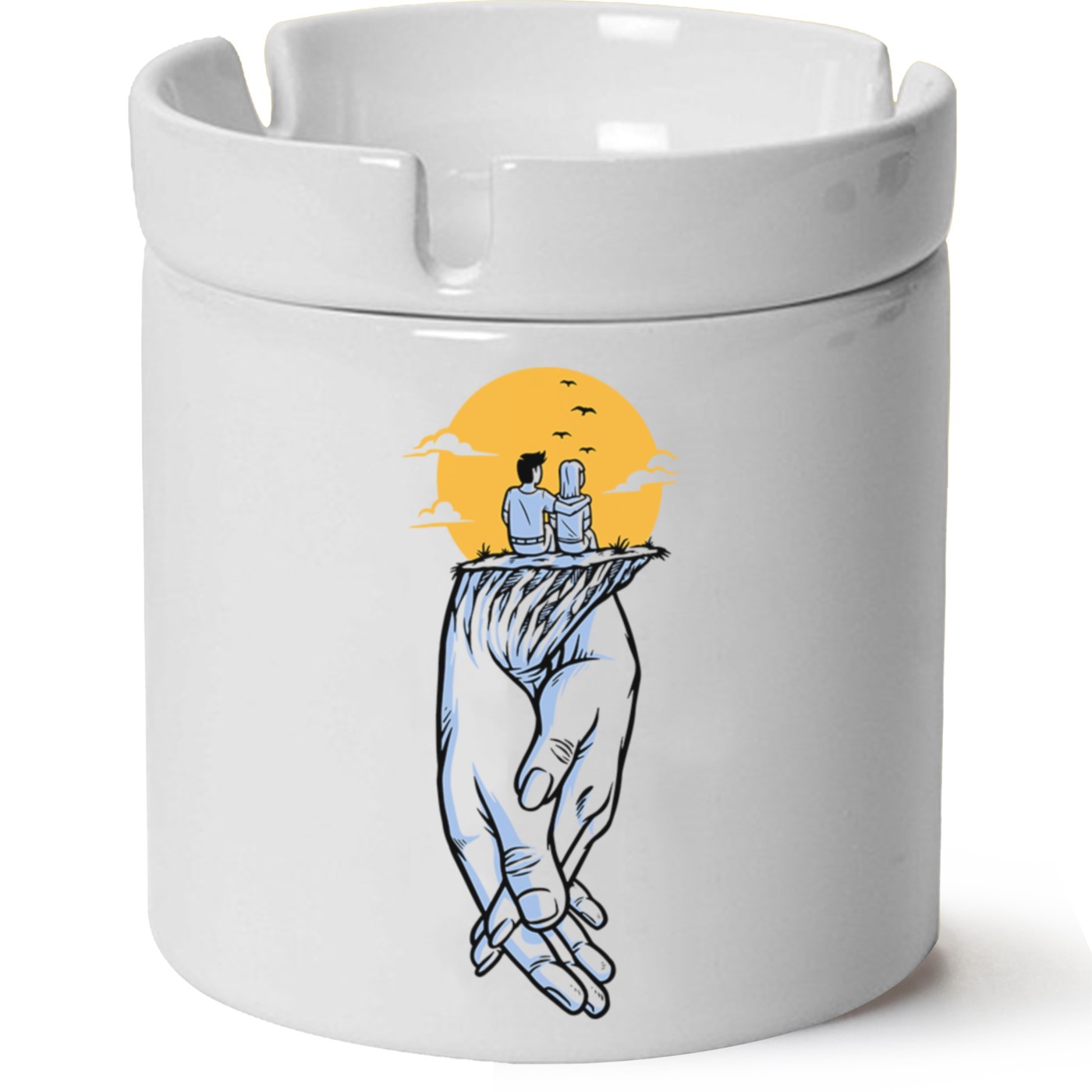 Macera-Doğa Baskılı Porselen At Söndür Küllük