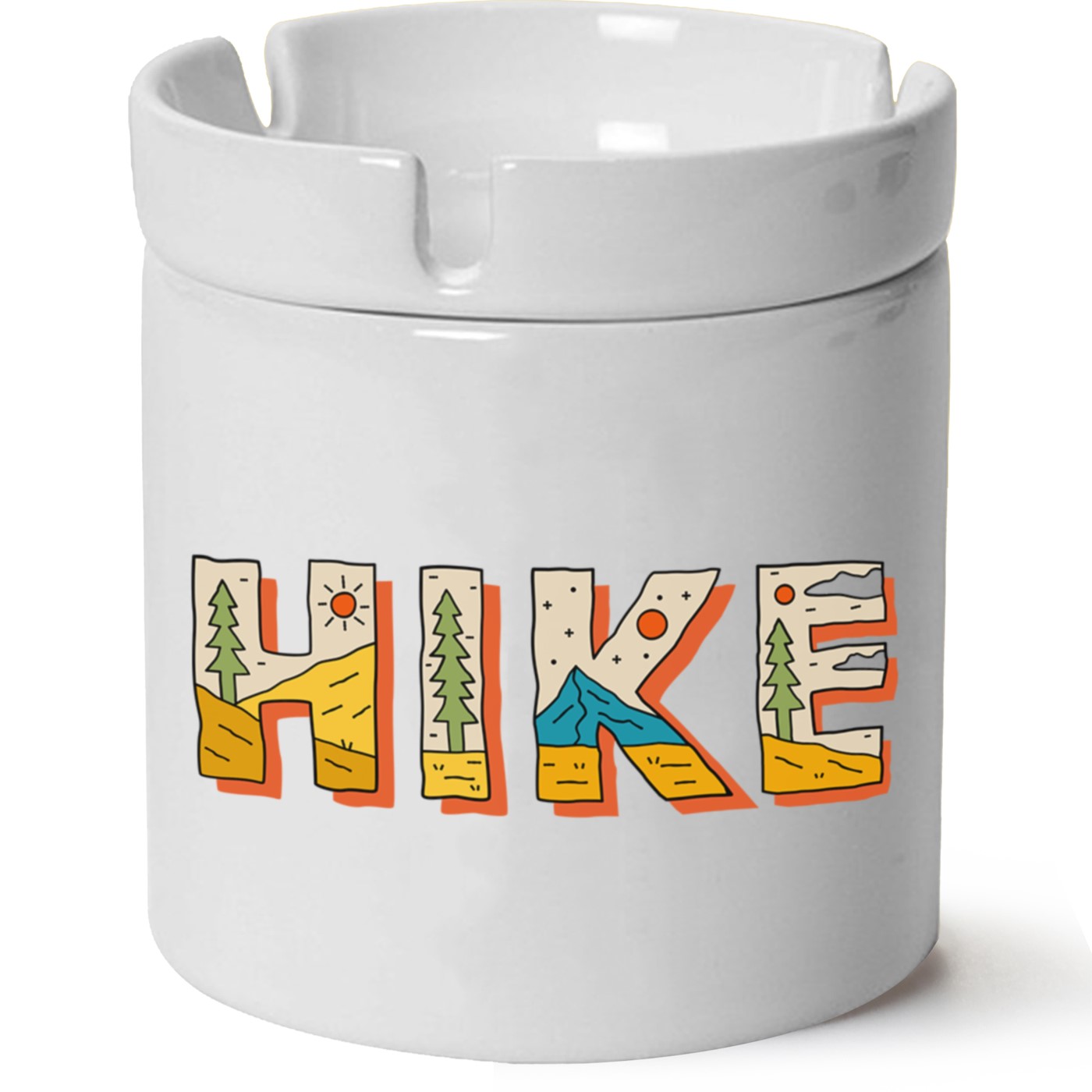 Macera-Doğa Baskılı Porselen At Söndür Küllük