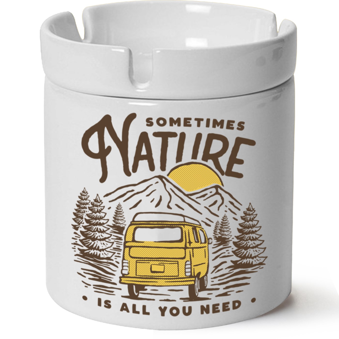 Macera-Doğa Baskılı Porselen At Söndür Küllük