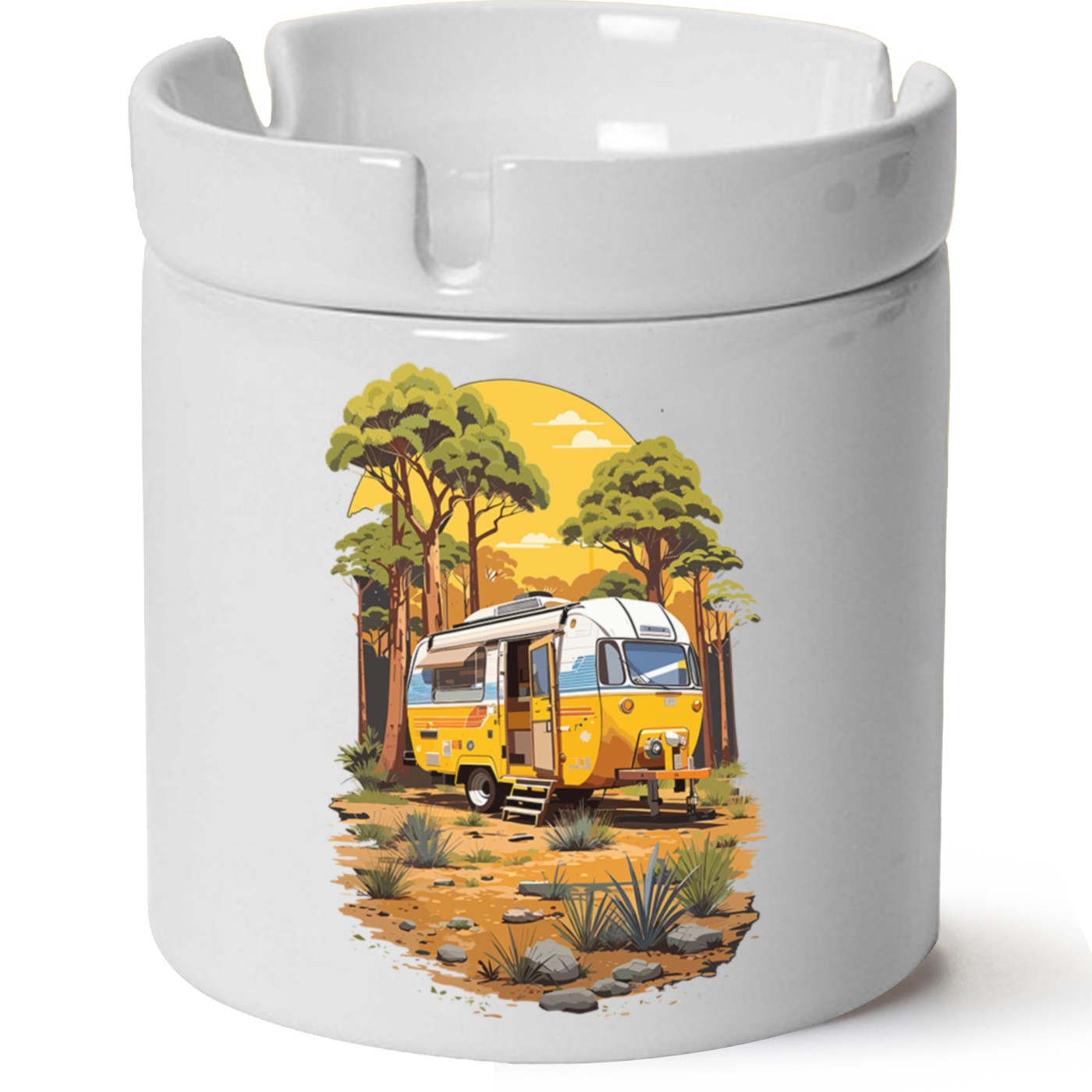 Macera-Doğa Baskılı Porselen At Söndür Küllük