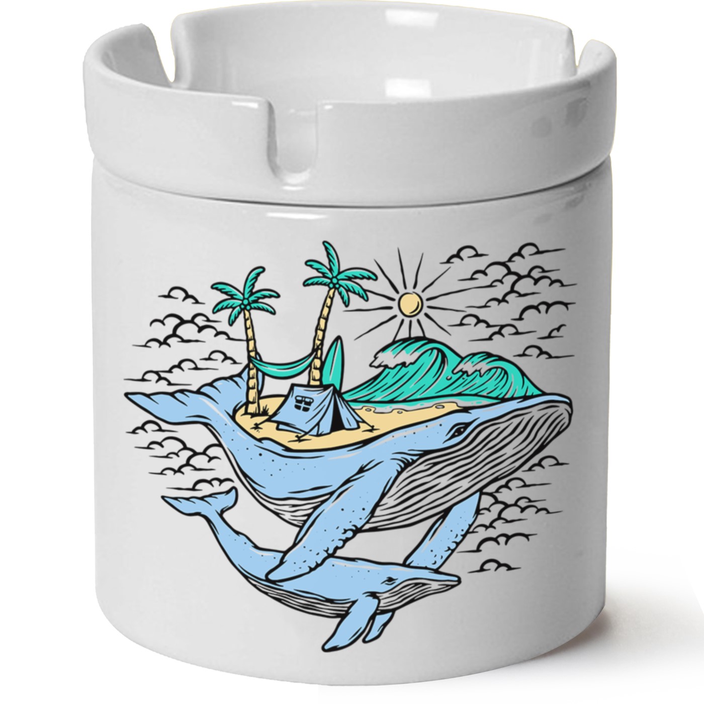 Macera-Doğa Baskılı Porselen At Söndür Küllük