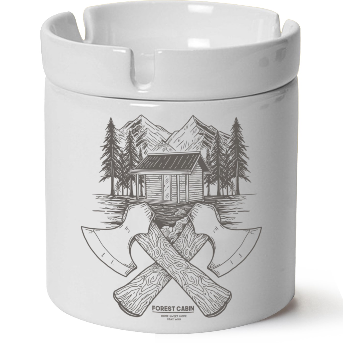 Macera-Doğa Baskılı Porselen At Söndür Küllük