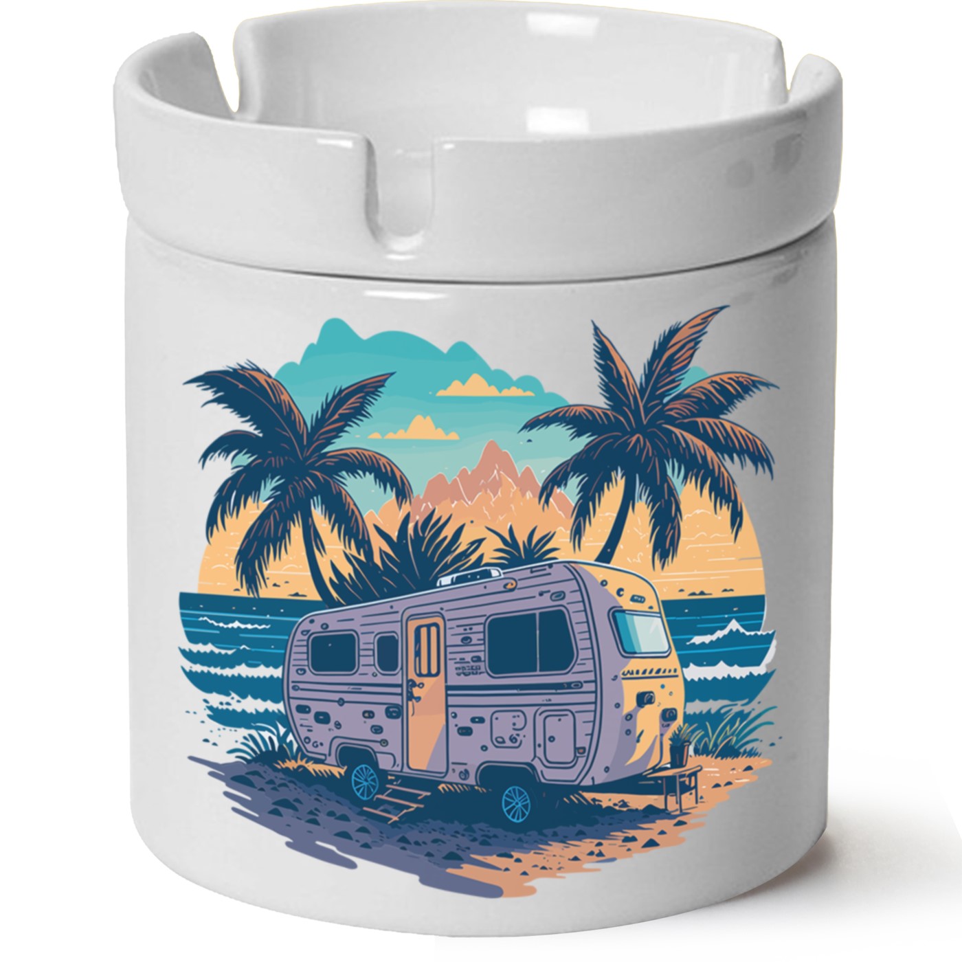 Macera-Doğa Baskılı Porselen At Söndür Küllük