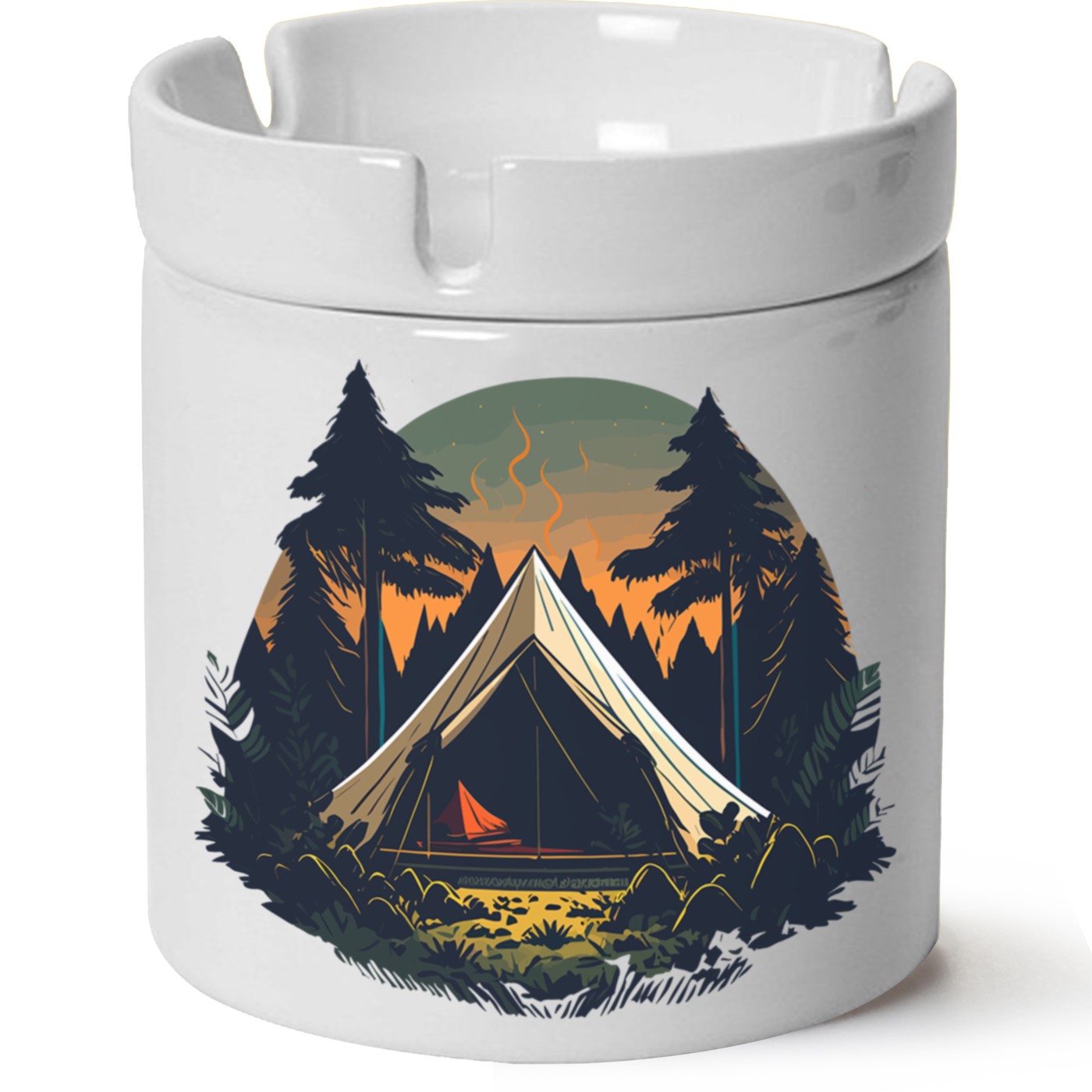 Macera-Doğa Baskılı Porselen At Söndür Küllük