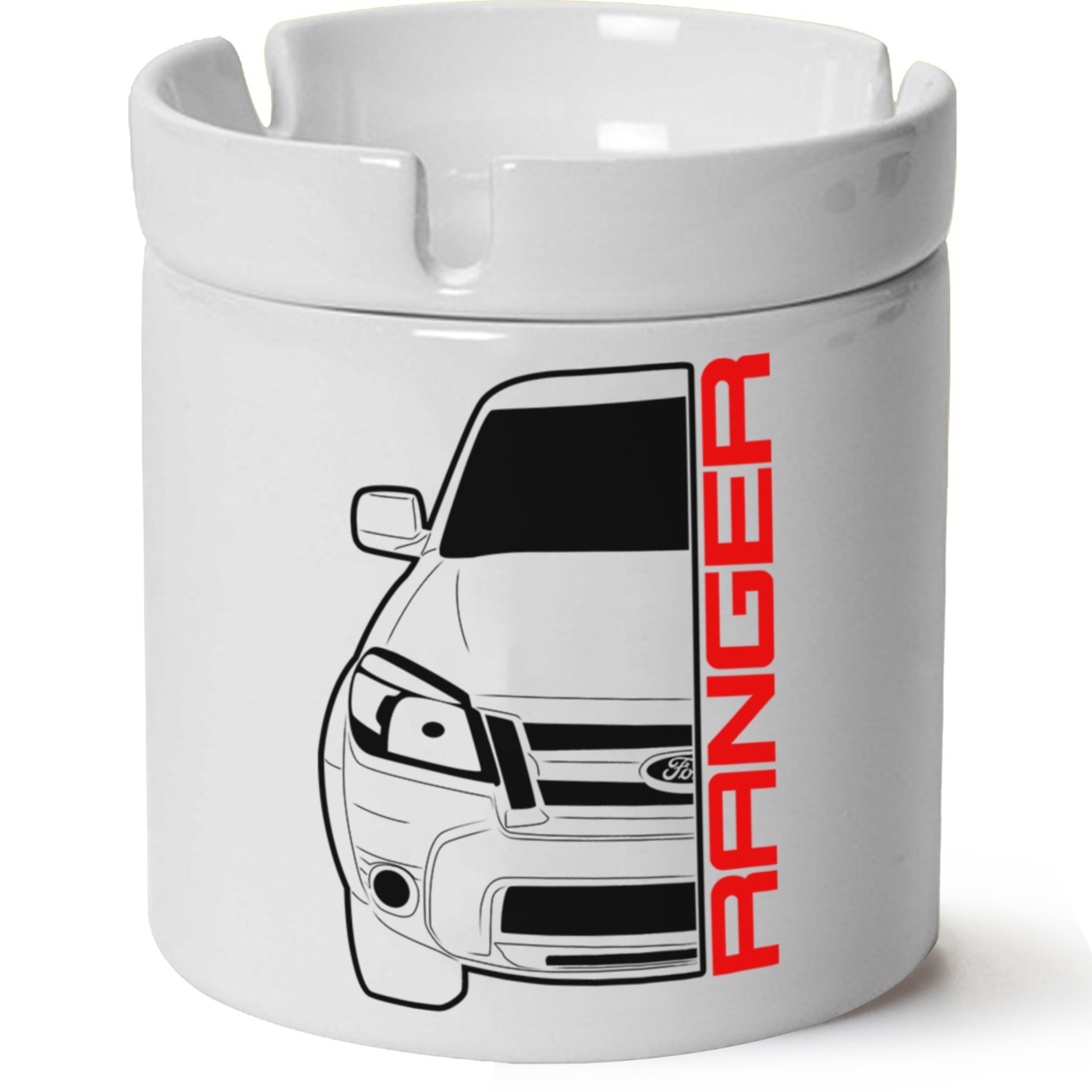 Ford Ranger Baskılı Porselen At Söndü Küllük