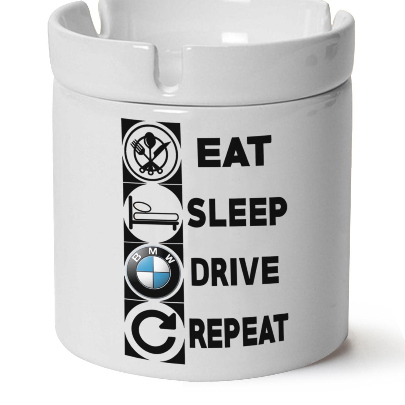 Bmw Logo Baskılı Porselen At Söndür Küllük