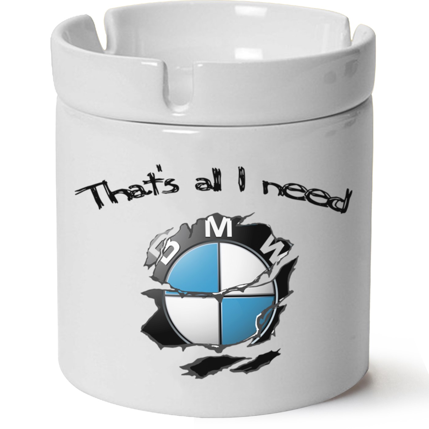 Bmw Logo Baskılı Porselen At Söndür Küllük