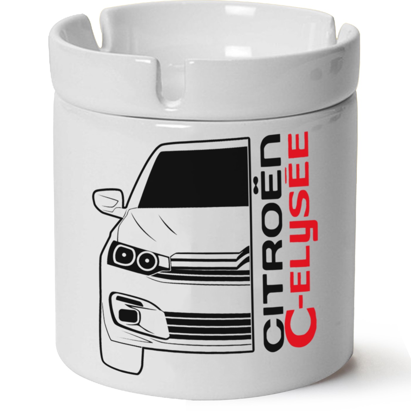 Citroen Elyyse Baskılı Porselen At Söndür Küllük