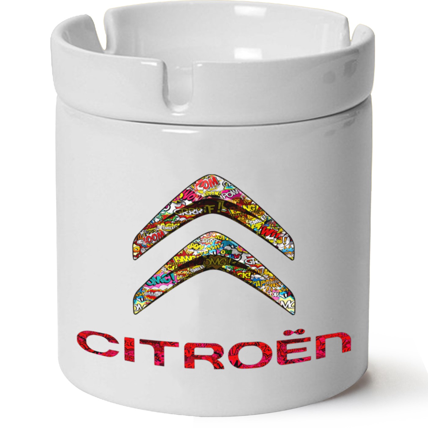 Citroen Logo Baskılı Porselen At Söndür Küllük