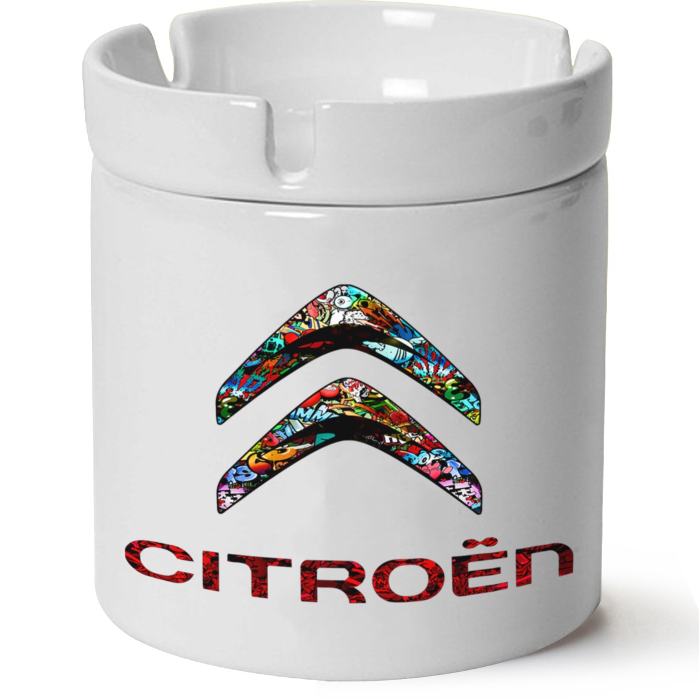 Citroen Logo Baskılı Porselen At Söndür Küllük