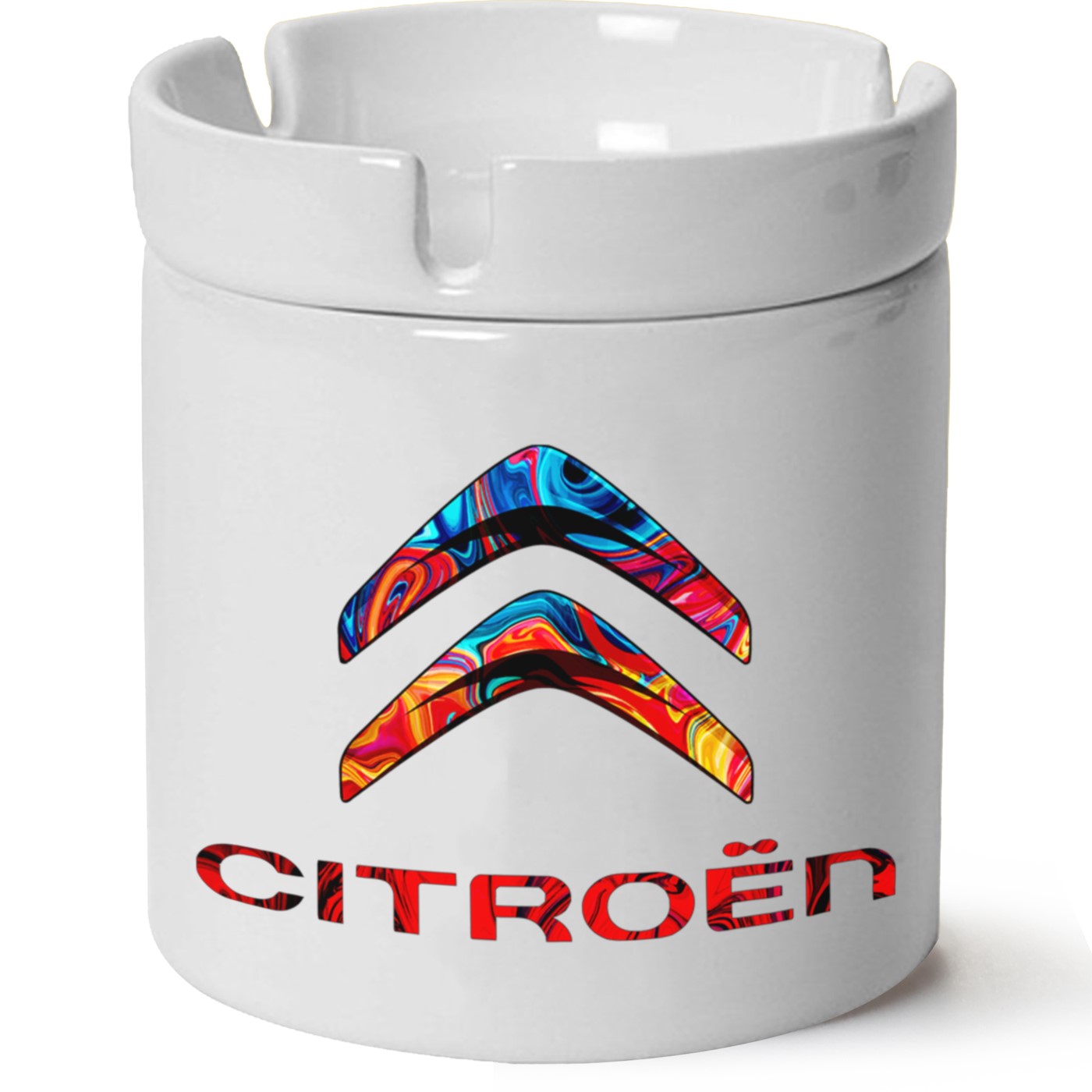 Citroen Logo Baskılı Porselen At Söndür Küllük