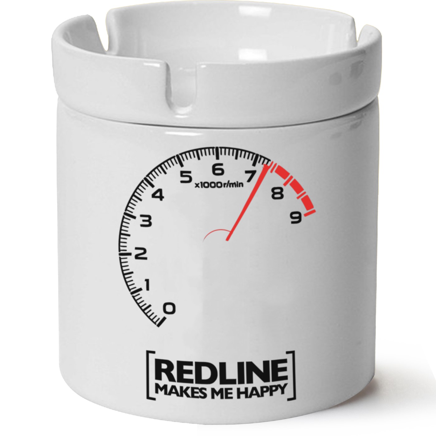 Redline Baskılı Porselen At Söndür Küllük