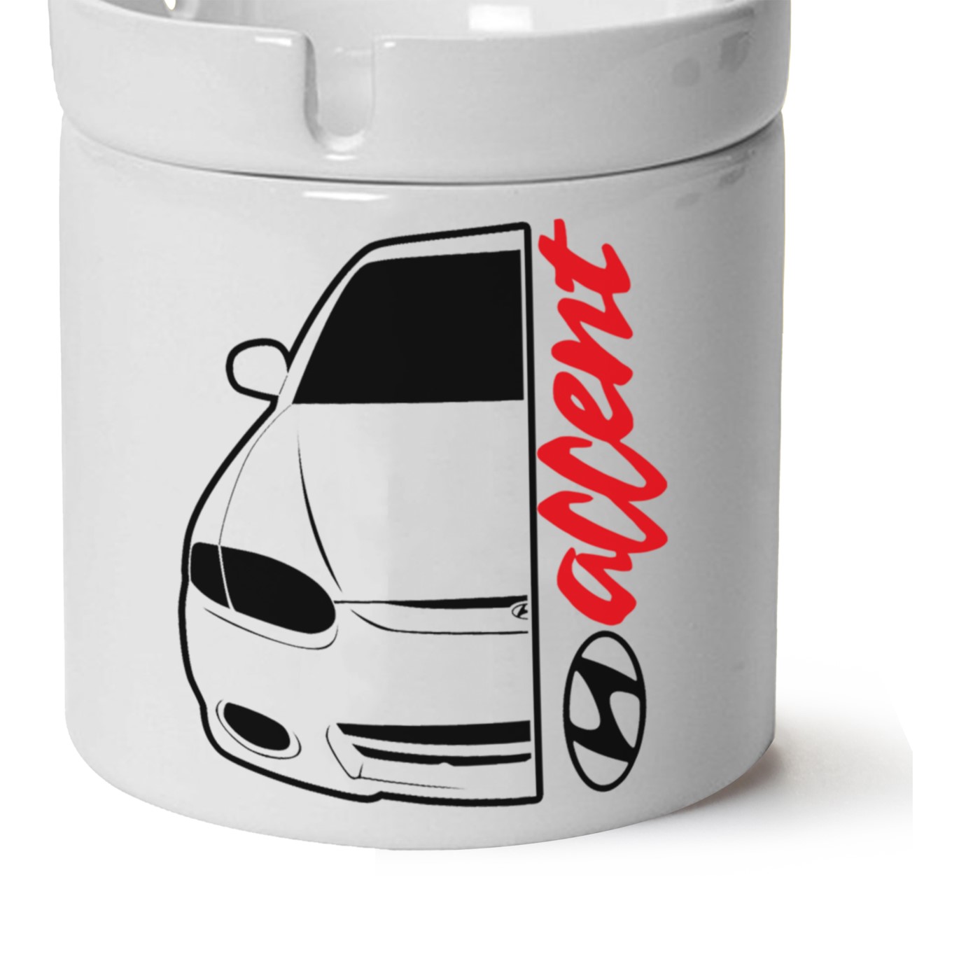 Hyundai Accent Baskılı Porselen At Söndür Küllük