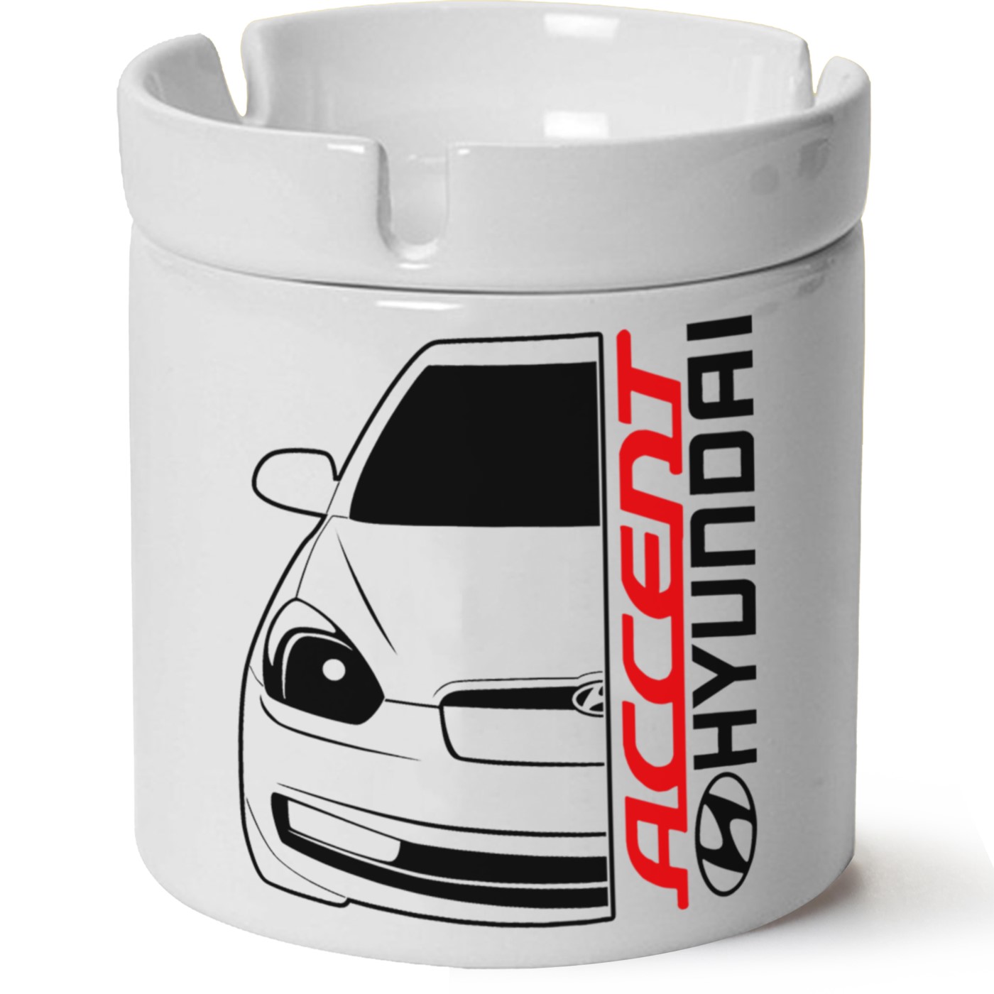 Hyundai Accent Baskılı Porselen At Söndür Küllük