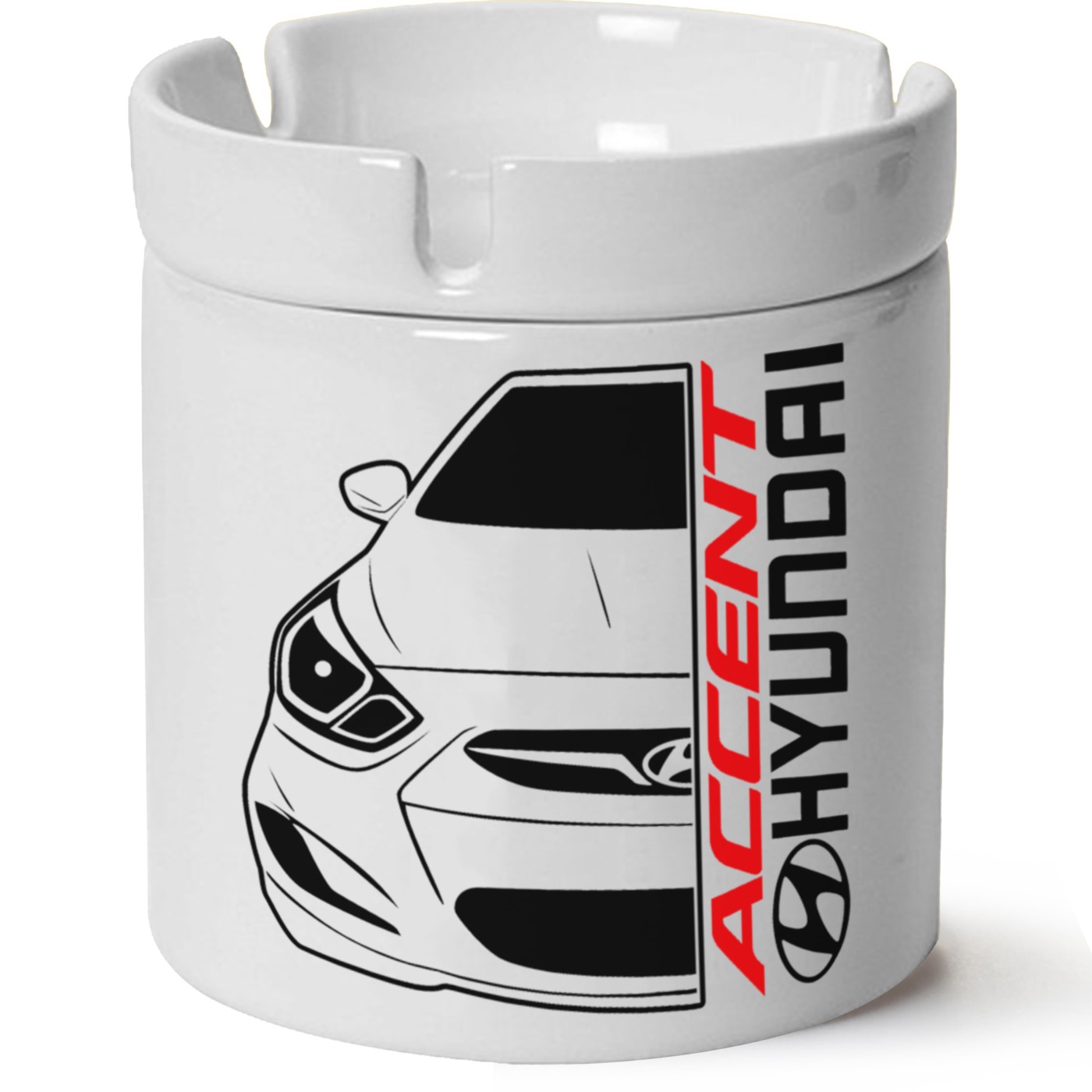 Hyundai Accent Baskılı Porselen At Söndür Küllük