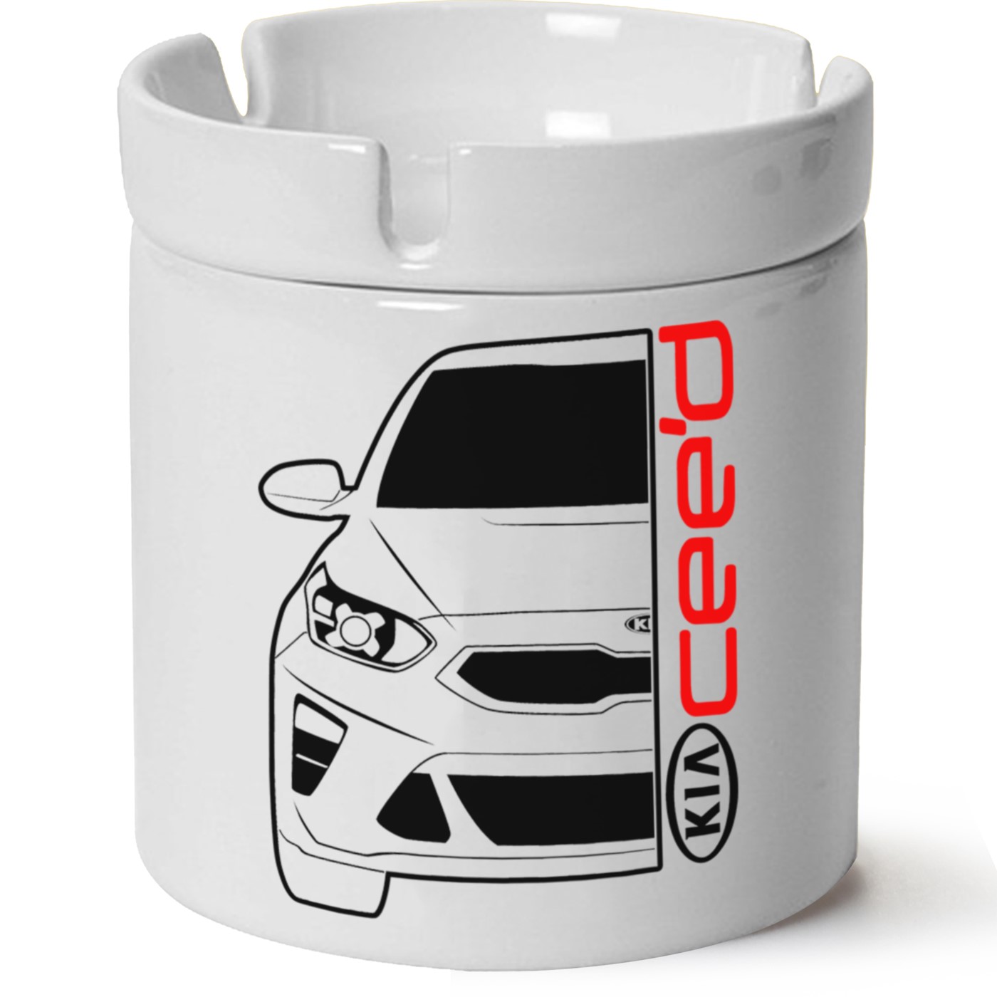 Kia Ceed Baskılı Porselen At Söndür Küllük