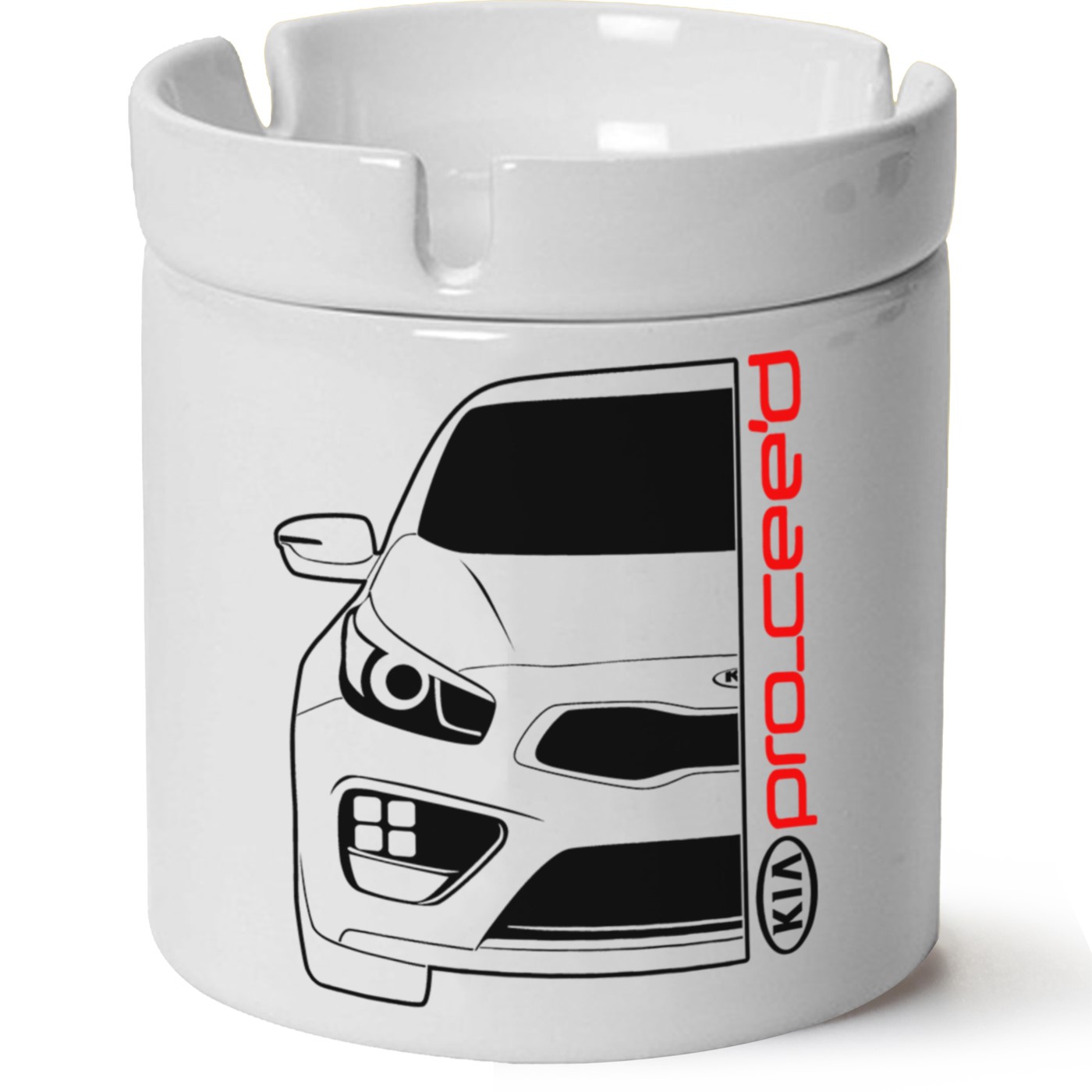 Kia Ceed Baskılı Porselen At Söndür Küllük