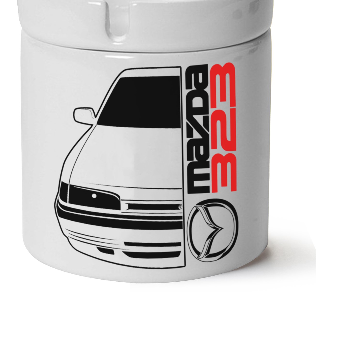 Mazda 323 Baskılı Porselen At Söndür Küllük