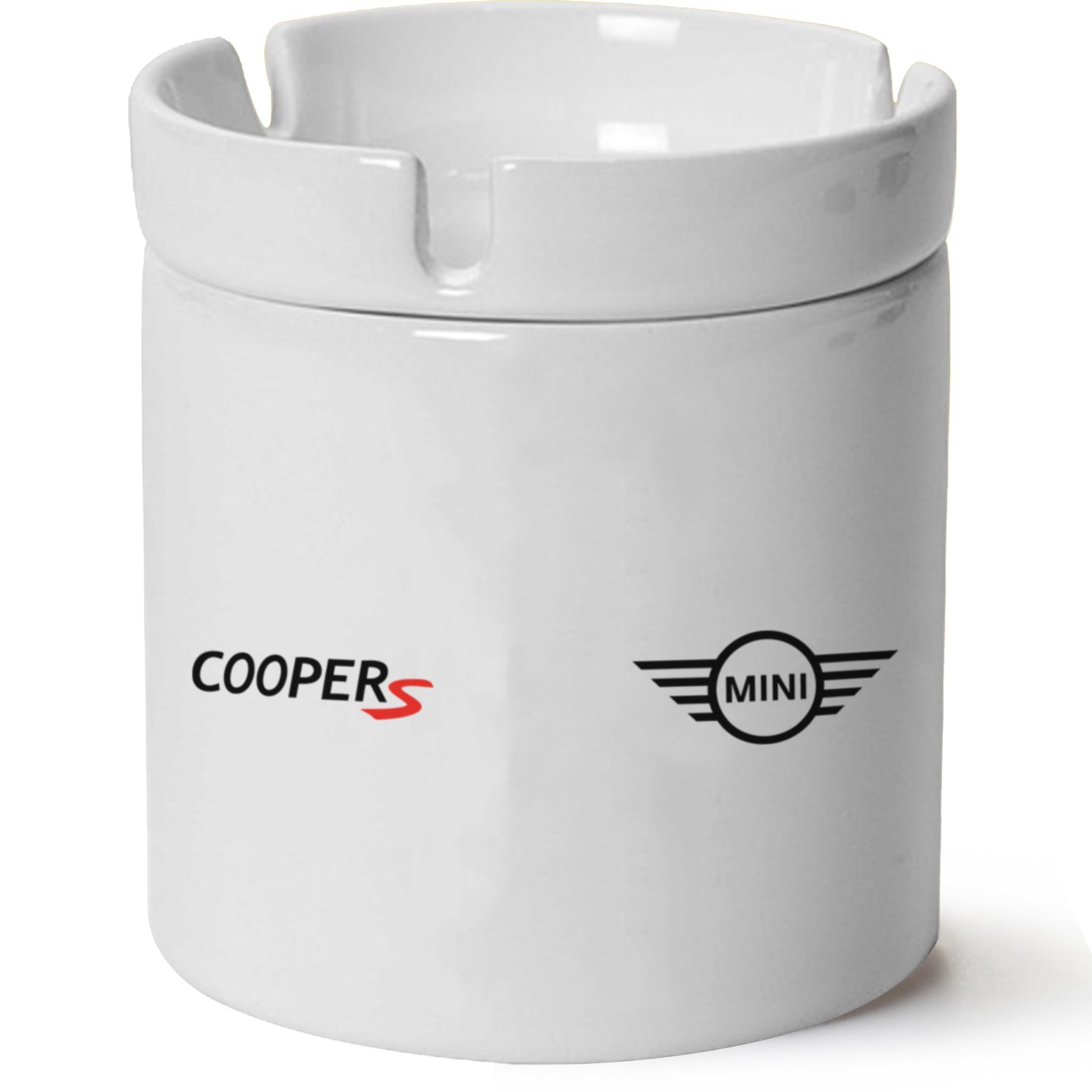 Mini Cooper Logo Baskılı Porselen At Söndür Küllük
