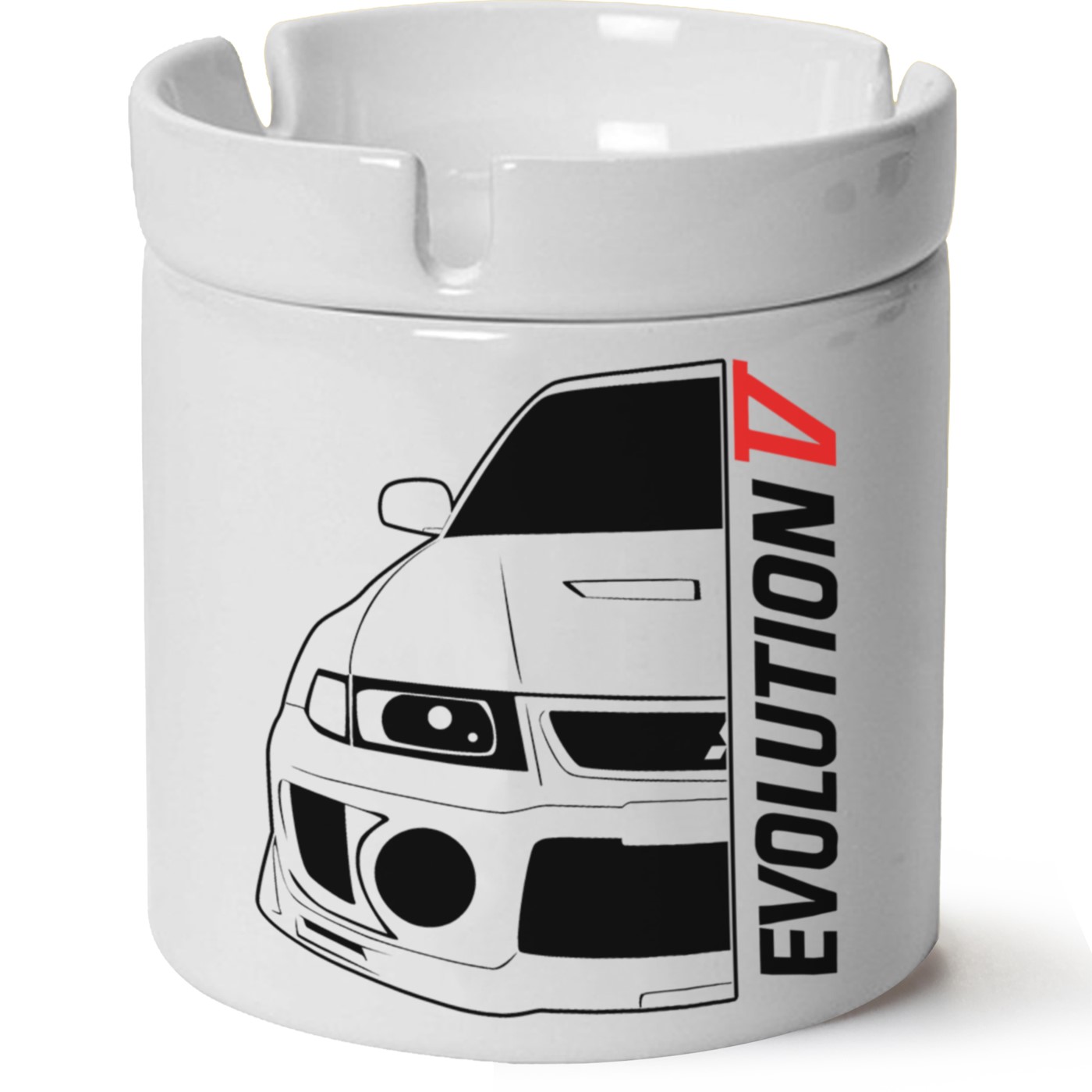 Mitsubishi Evo 5 Baskılı Porselen At Söndür Küllük