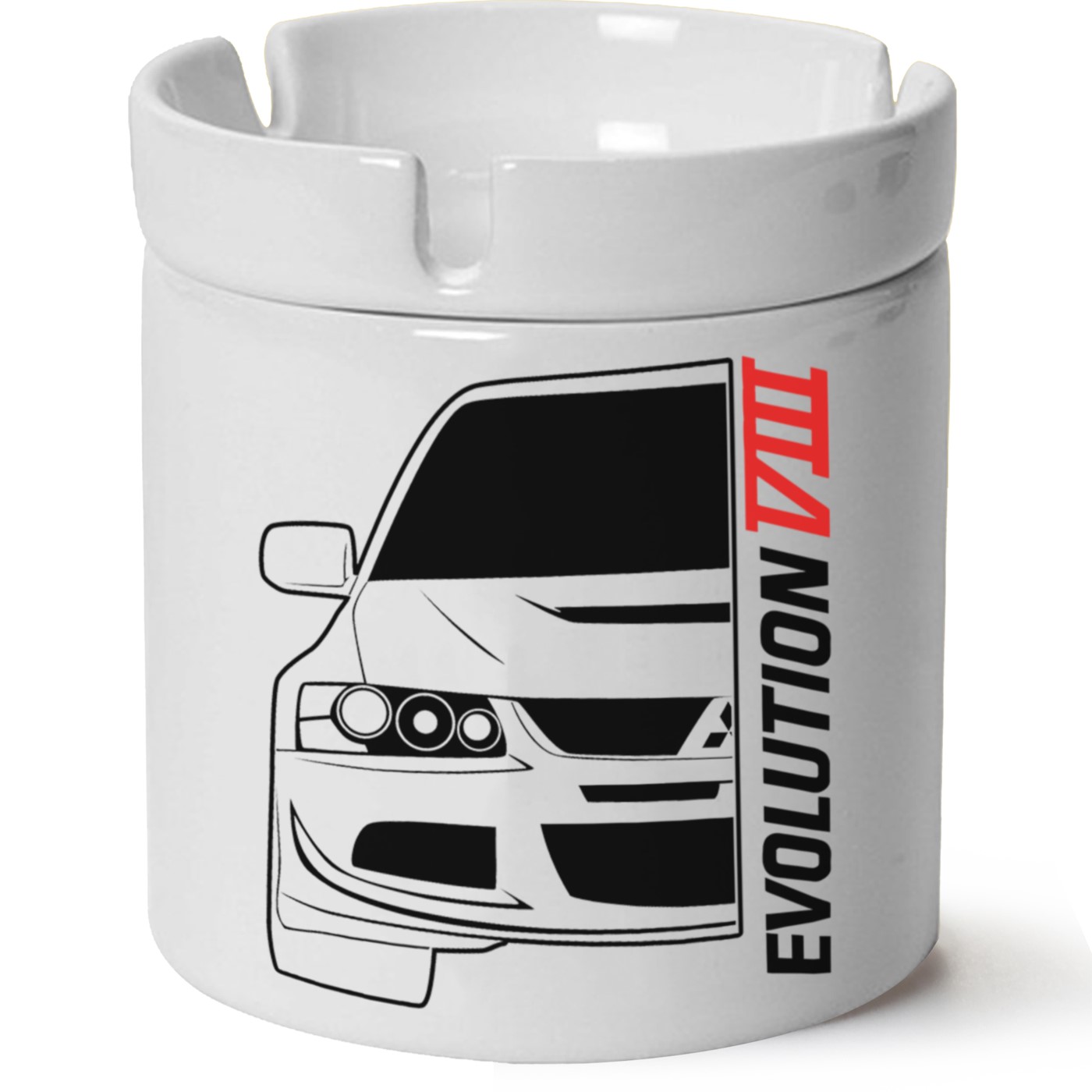 Mitsubishi Evo 8 Baskılı Porselen At Söndür Küllük