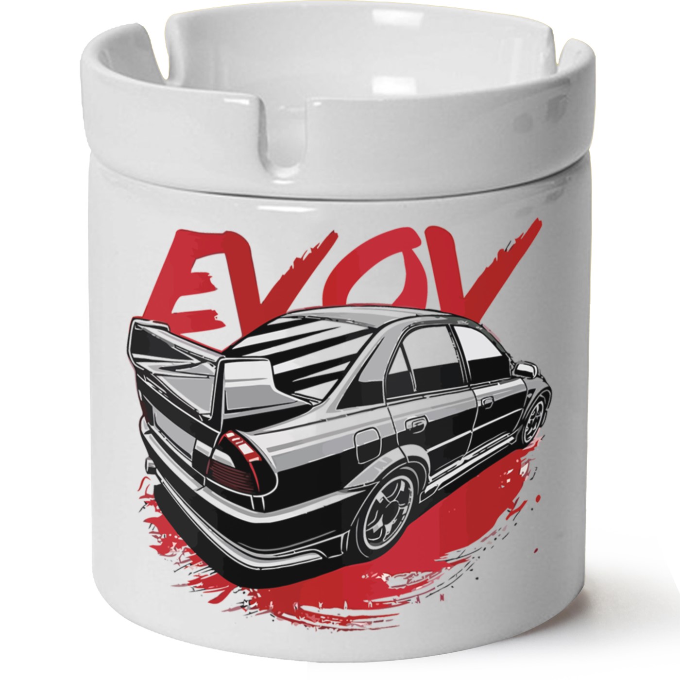 Mitsubishi Evo 5 Baskılı Porselen At Söndür Küllük