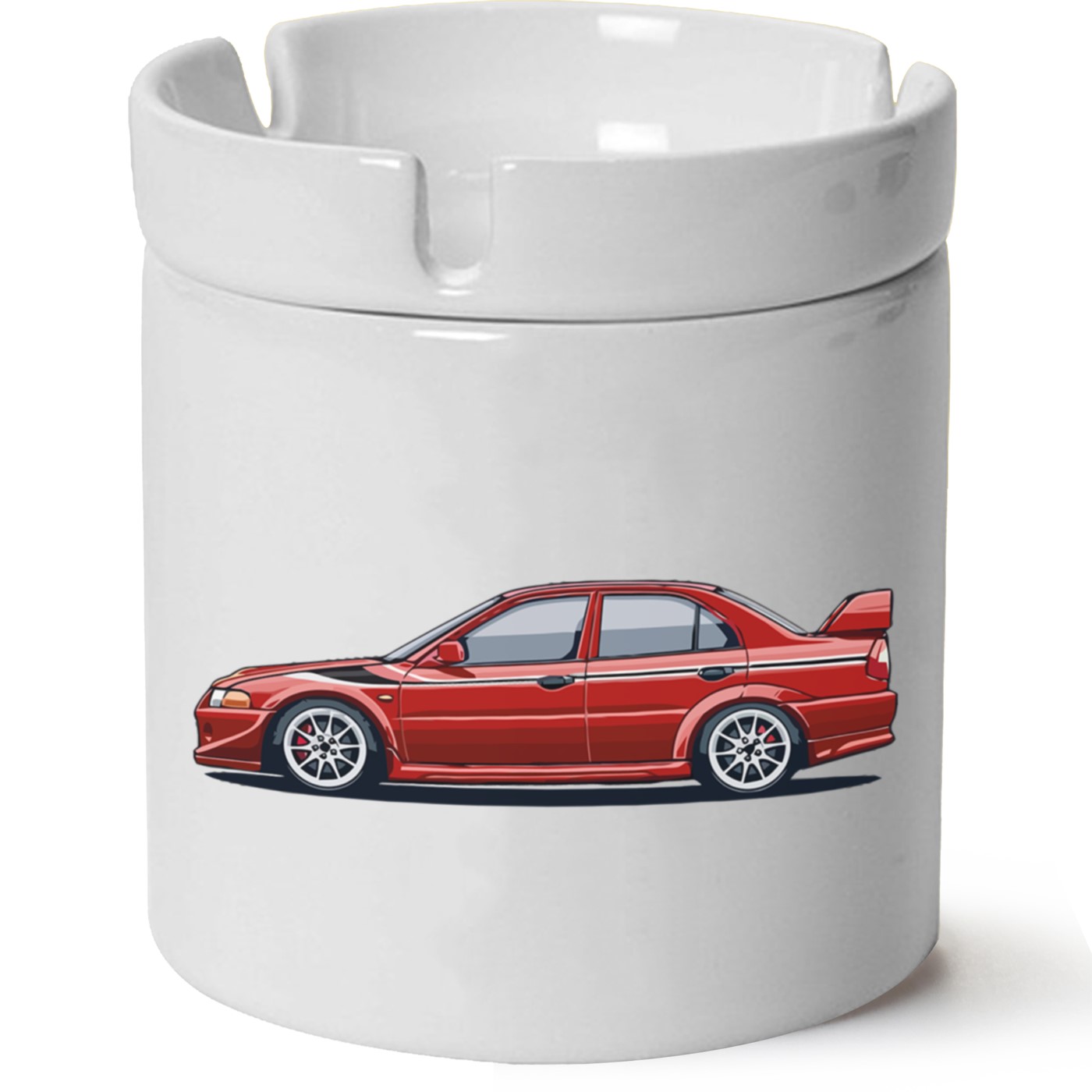 Mitsubishi Evo 5 Baskılı Porselen At Söndür Küllük