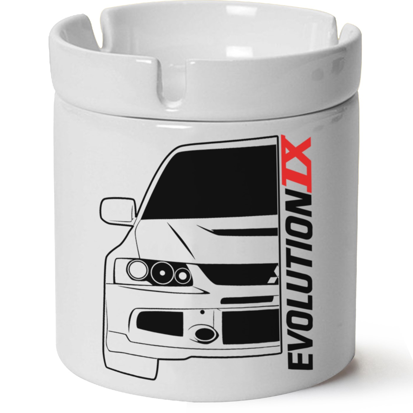 Mitsubishi Evo 9 Baskılı Porselen At Söndür Küllük