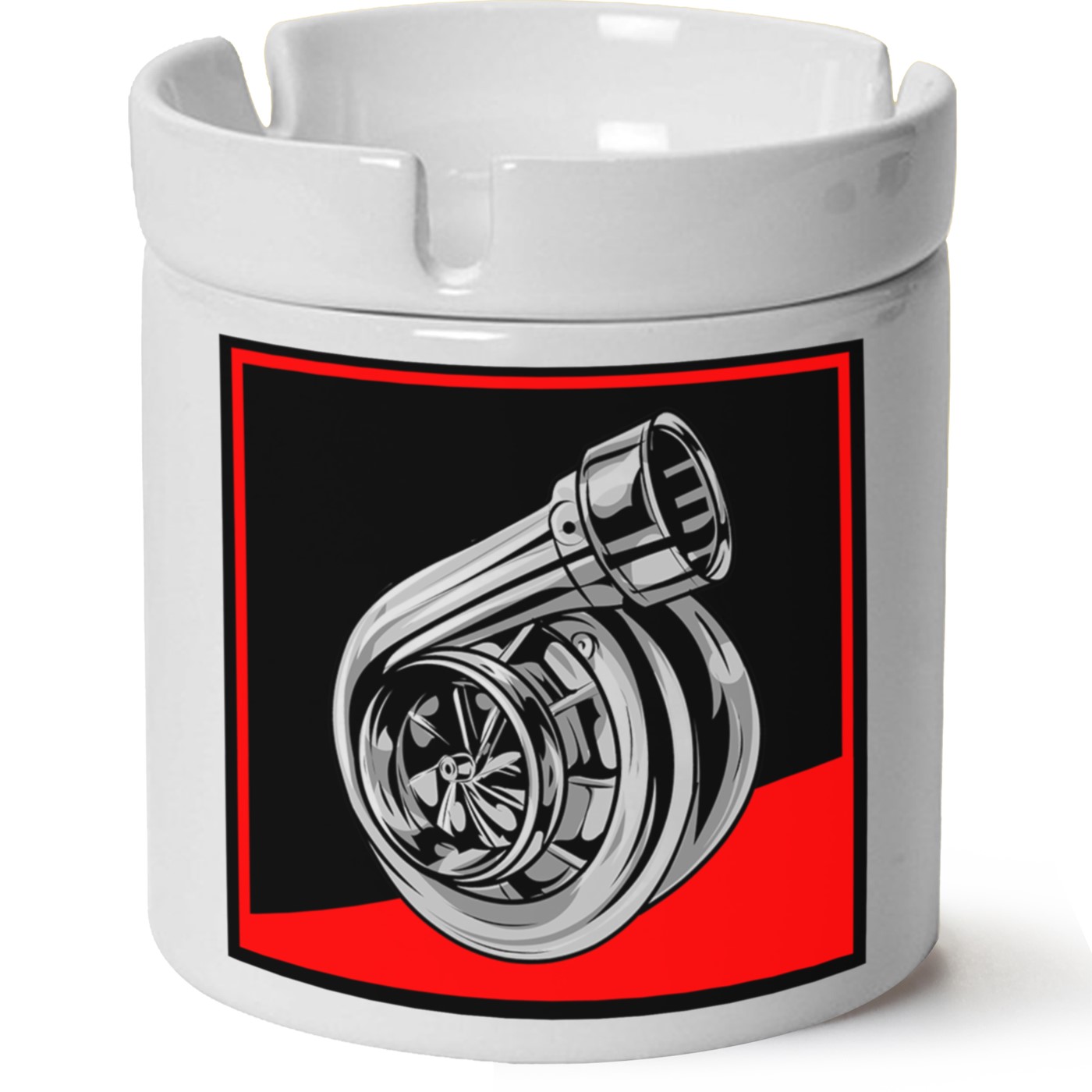 Turbo Baskılı Porselen At Söndür Küllük