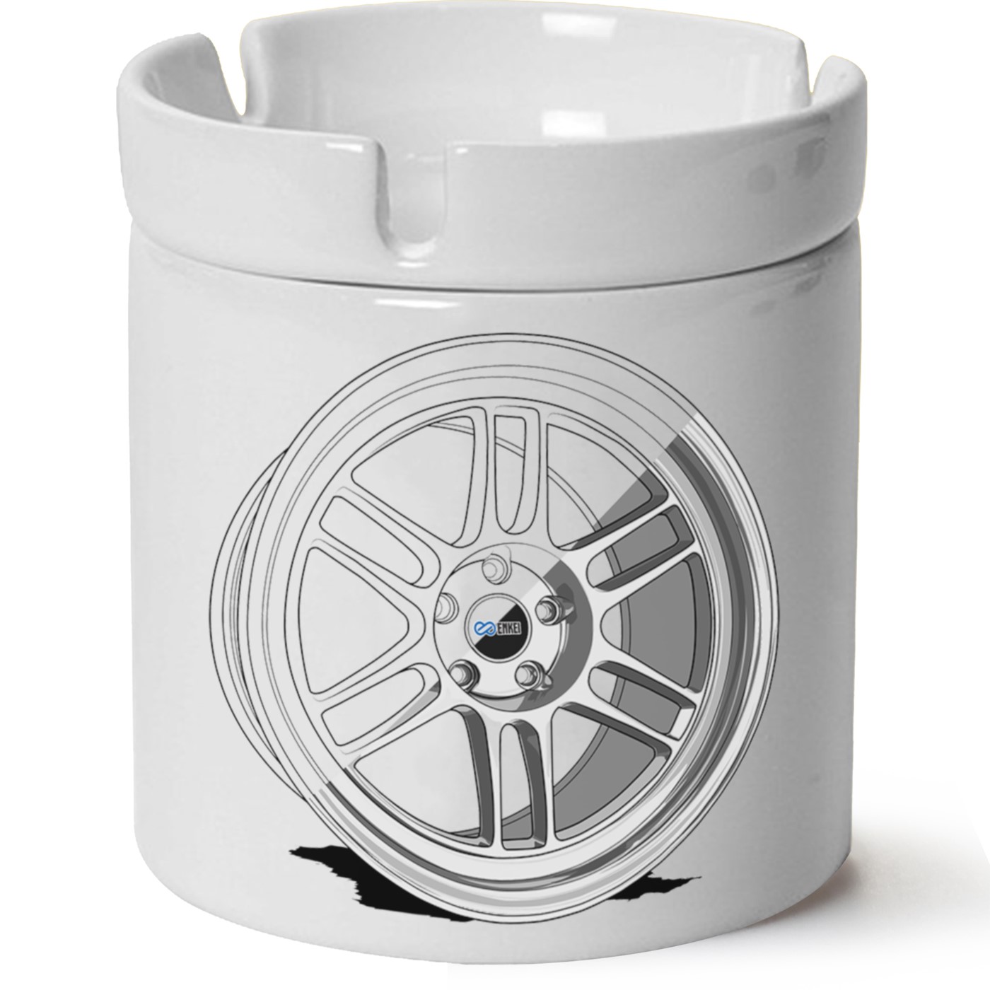 Enkei Jant Baskılı Porselen At Söndür Küllük