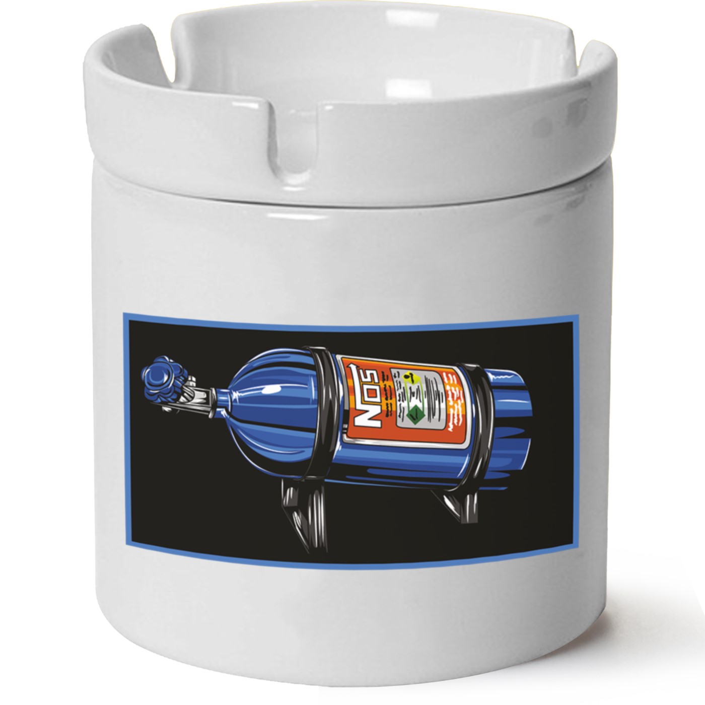 Nos Baskılı Porselen At Söndür Küllük