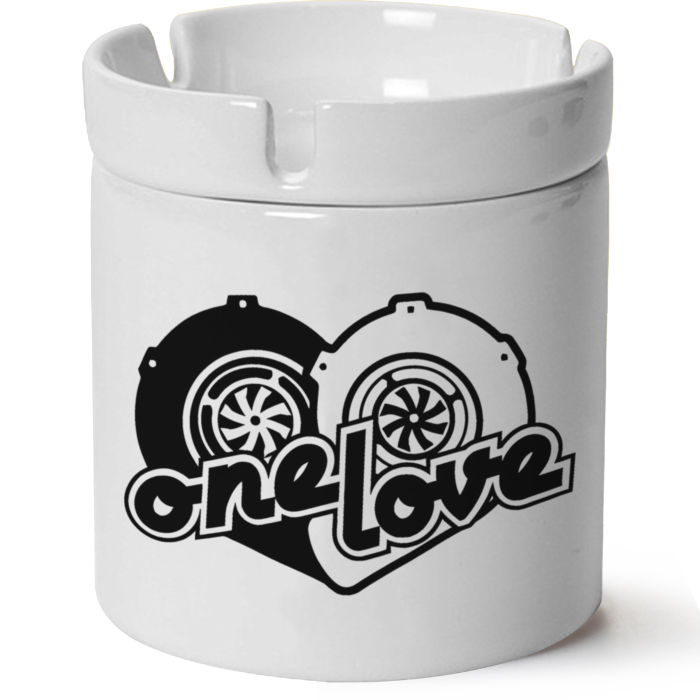 Turbo Baskılı Porselen At Söndür Küllük